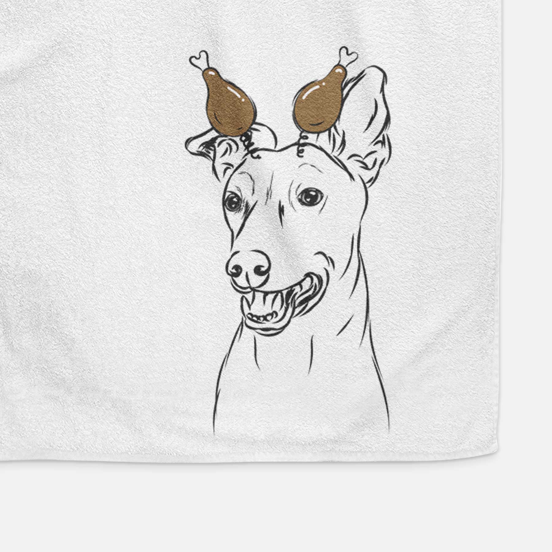 Frosty the Greyhound Decorative Hand Towel