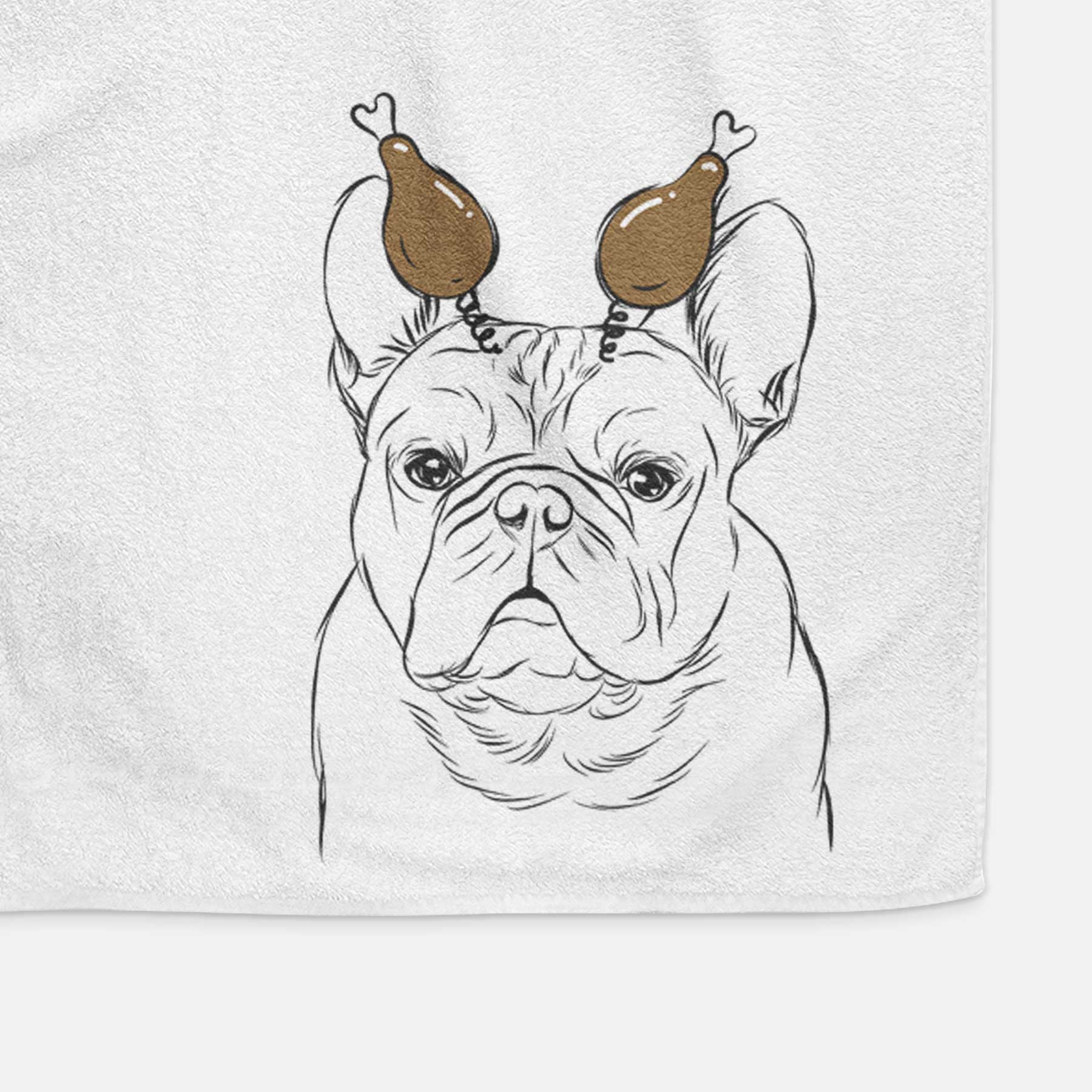 Fudge the French Bulldog Decorative Hand Towel