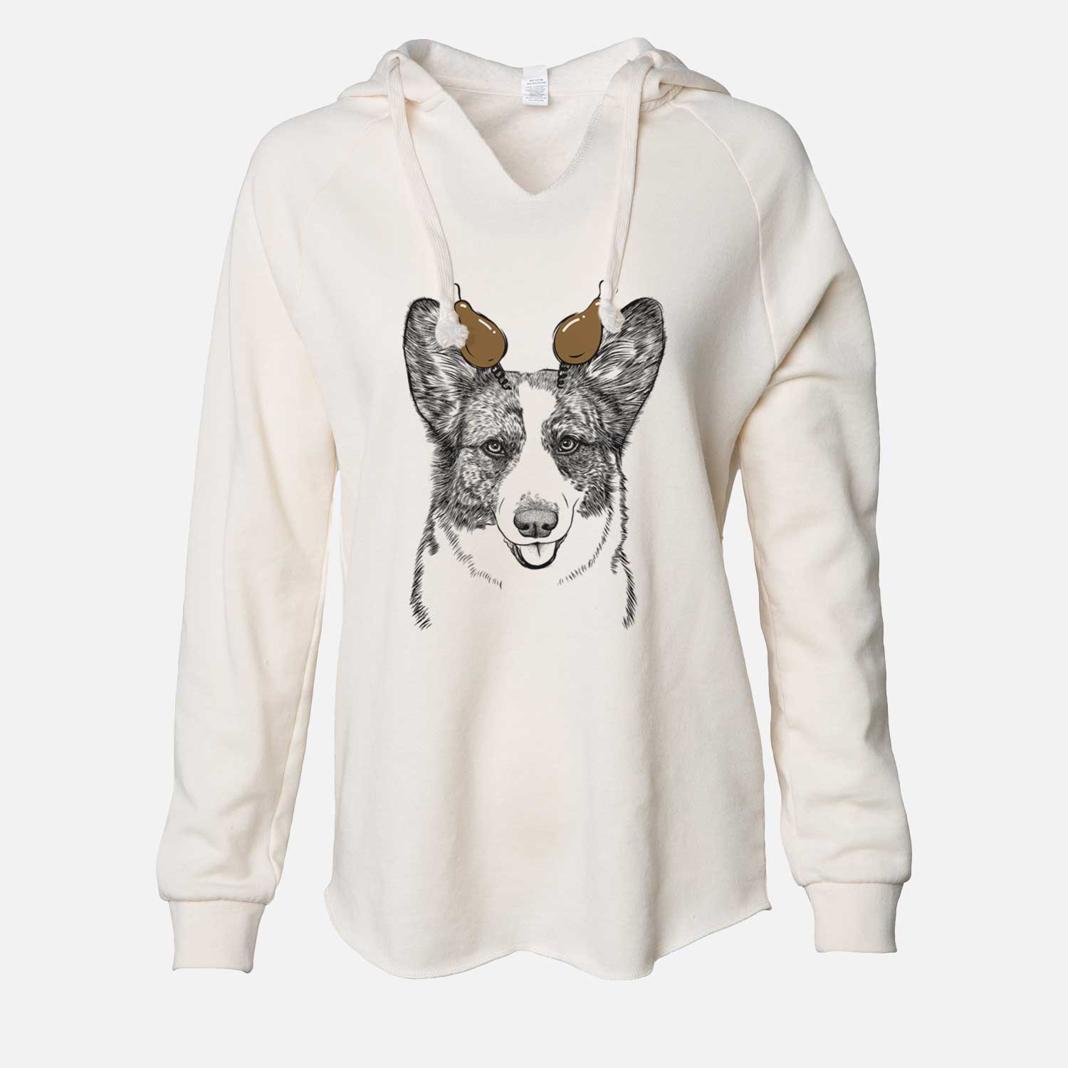 Thanksgiving Gabby the Cardigan Welsh Corgi - Cali Wave Hooded Sweatshirt