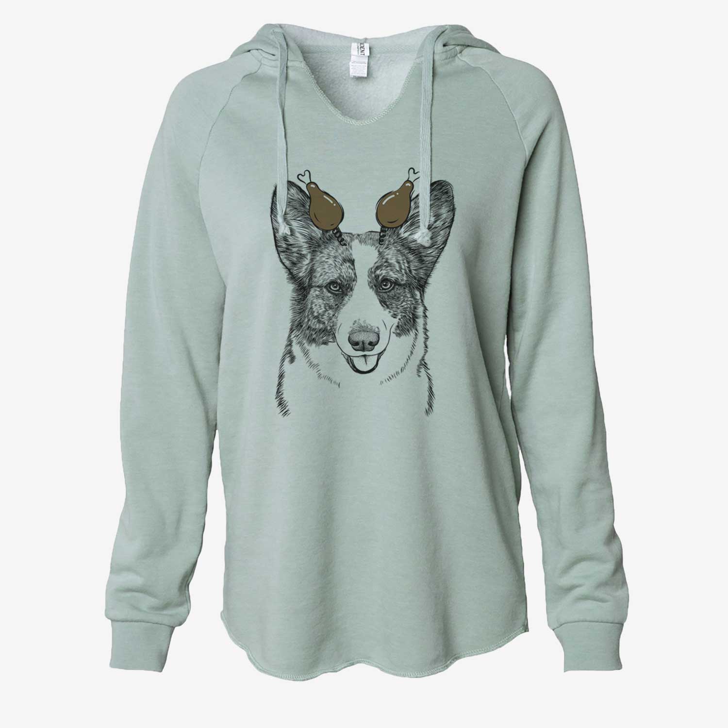 Thanksgiving Gabby the Cardigan Welsh Corgi - Cali Wave Hooded Sweatshirt
