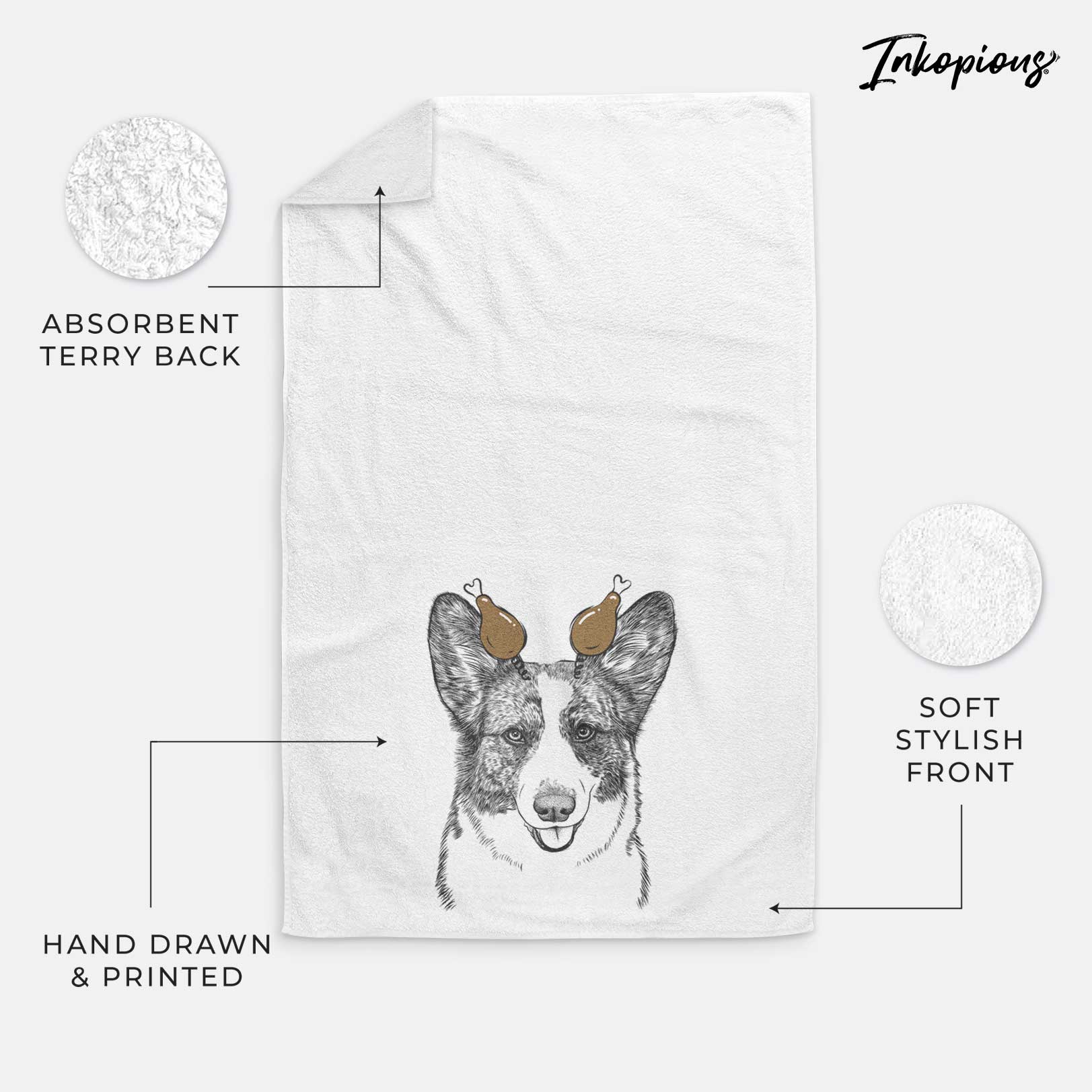 Gabby the Cardigan Welsh Corgi Decorative Hand Towel