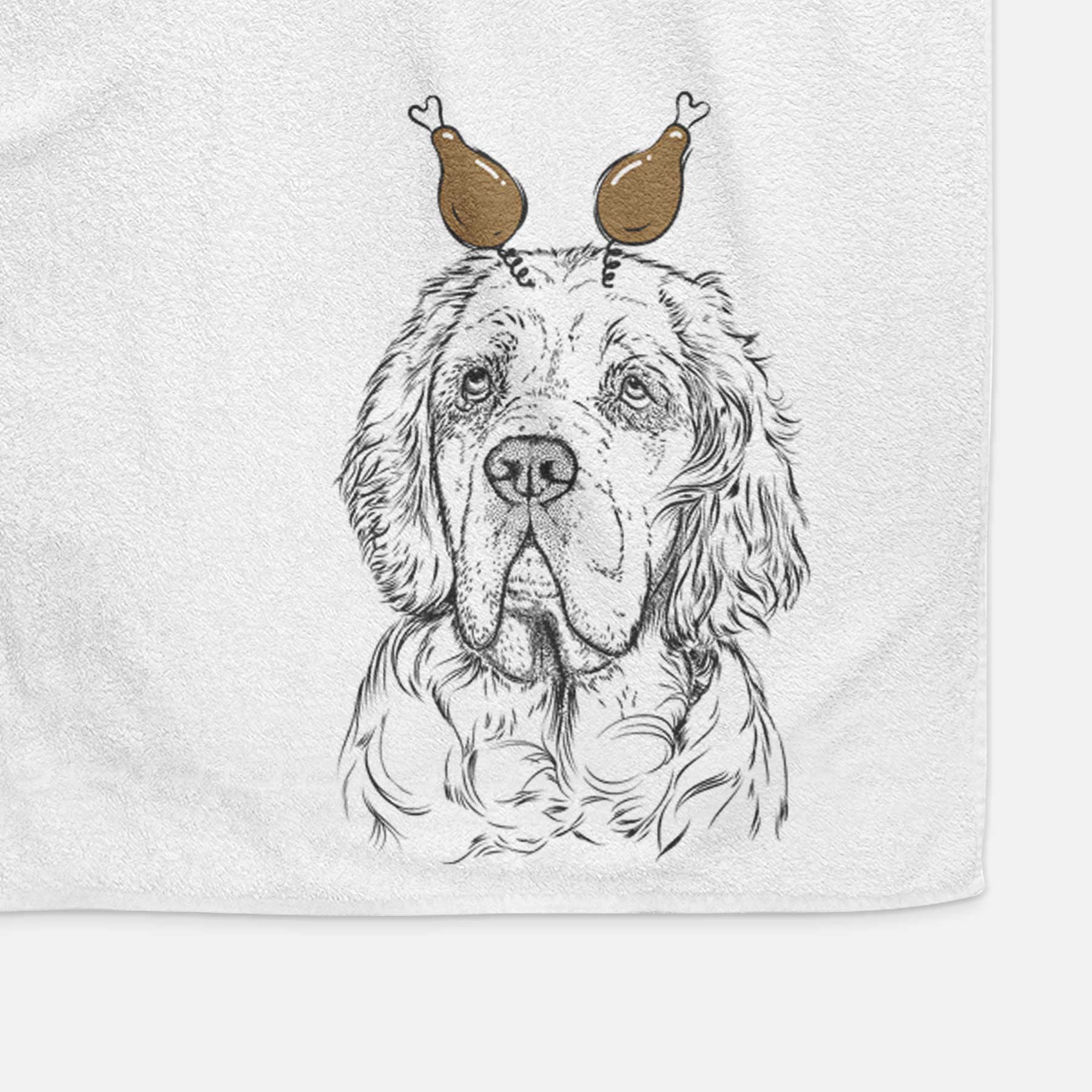 Gary the Clumber Spaniel Decorative Hand Towel