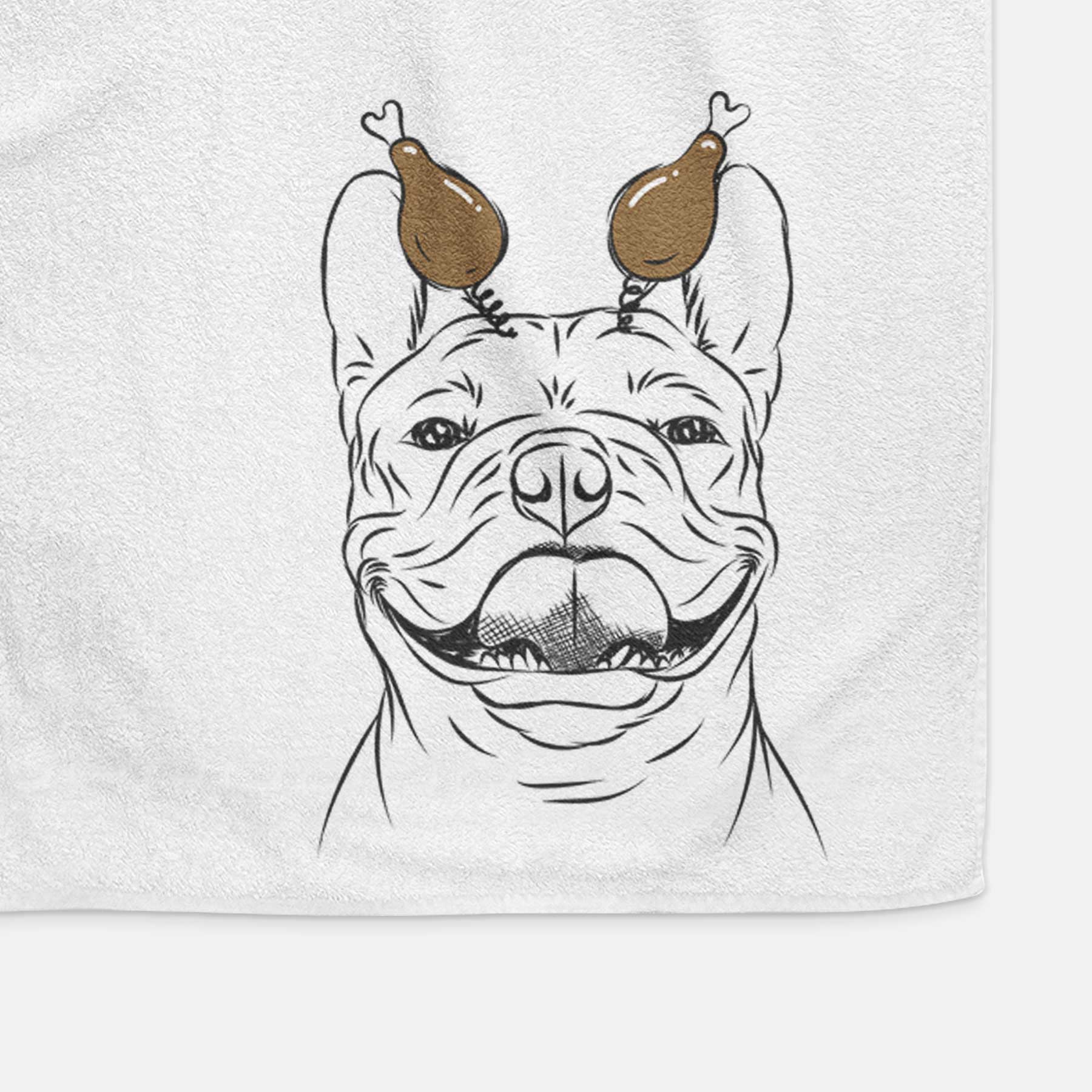 Gaston the French Bulldog Decorative Hand Towel