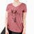 Thanksgiving Geoffrey the Giraffe - Women's V-neck Shirt