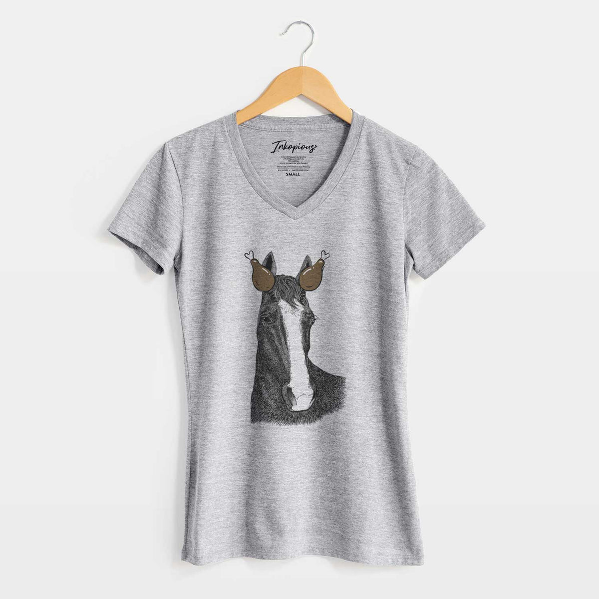 Thanksgiving Gibson the Tennessee Walking Horse - Women's V-neck Shirt