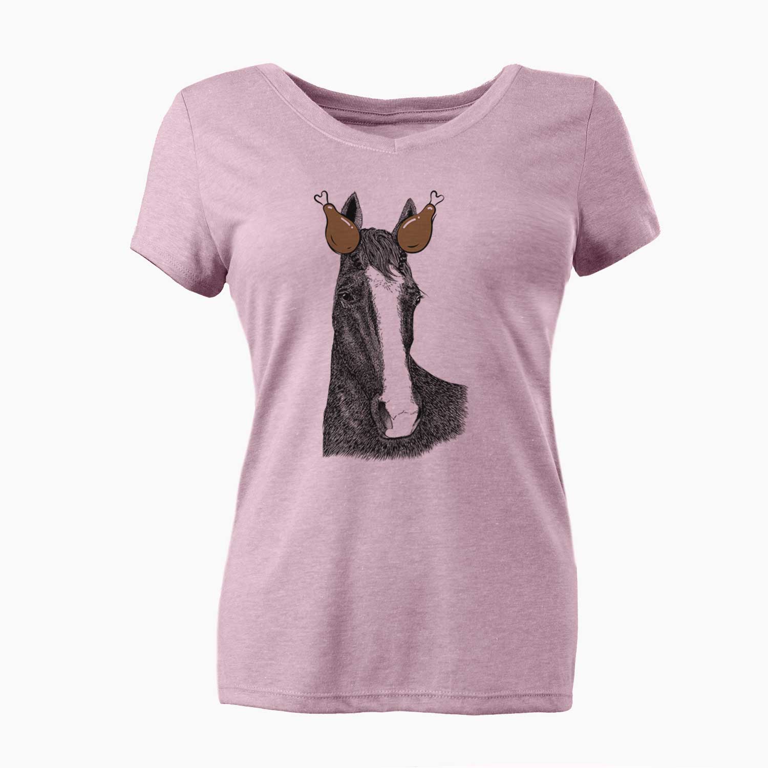 Thanksgiving Gibson the Tennessee Walking Horse - Women's V-neck Shirt