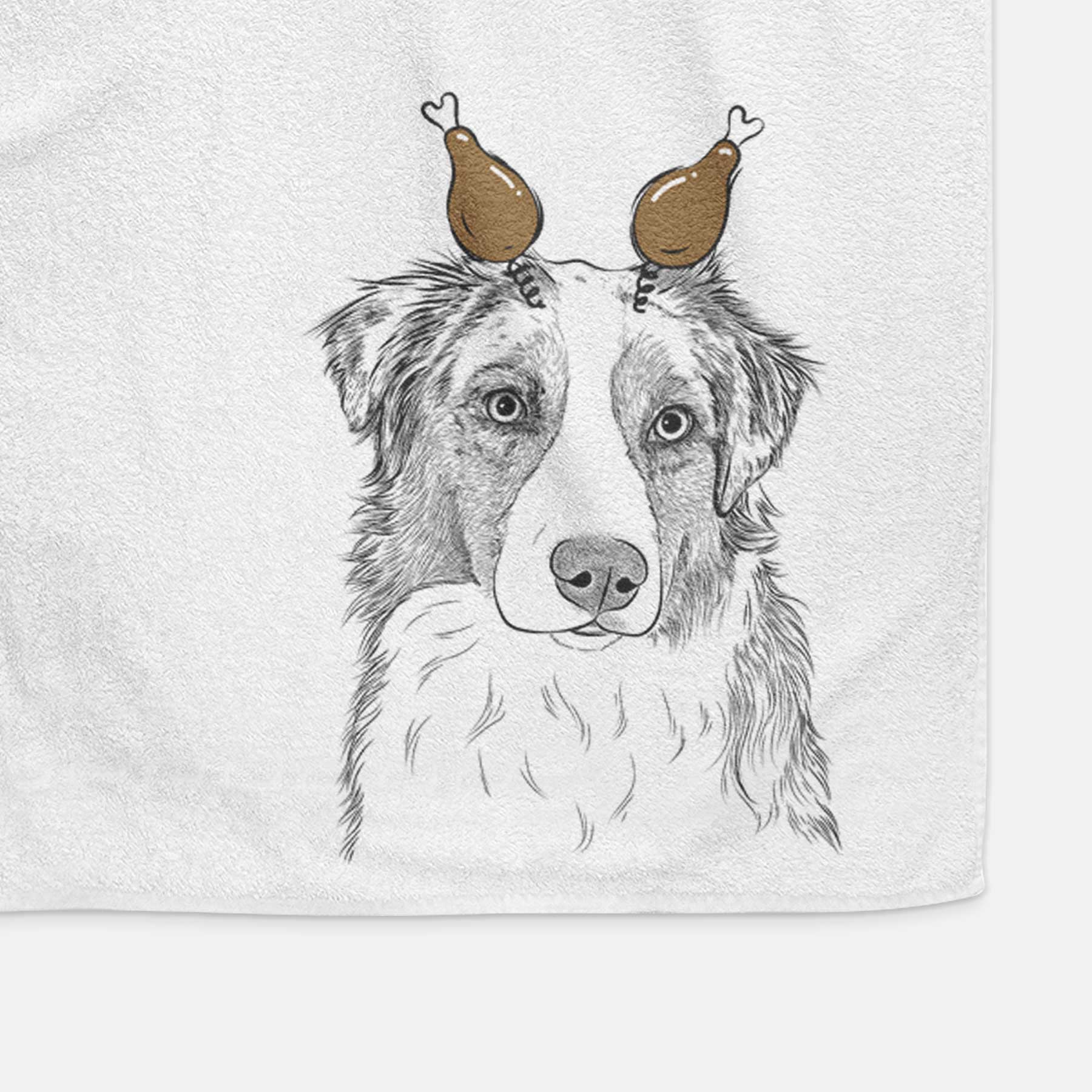 Ginger the Australian Shepherd Decorative Hand Towel