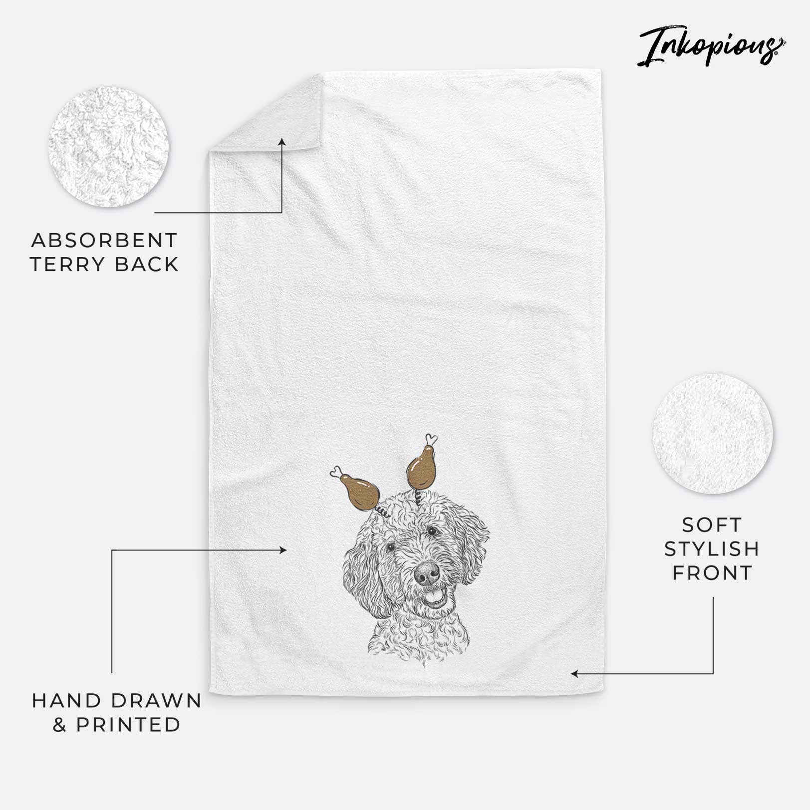 Gizmo the Goldendoodle Decorative Hand Towel