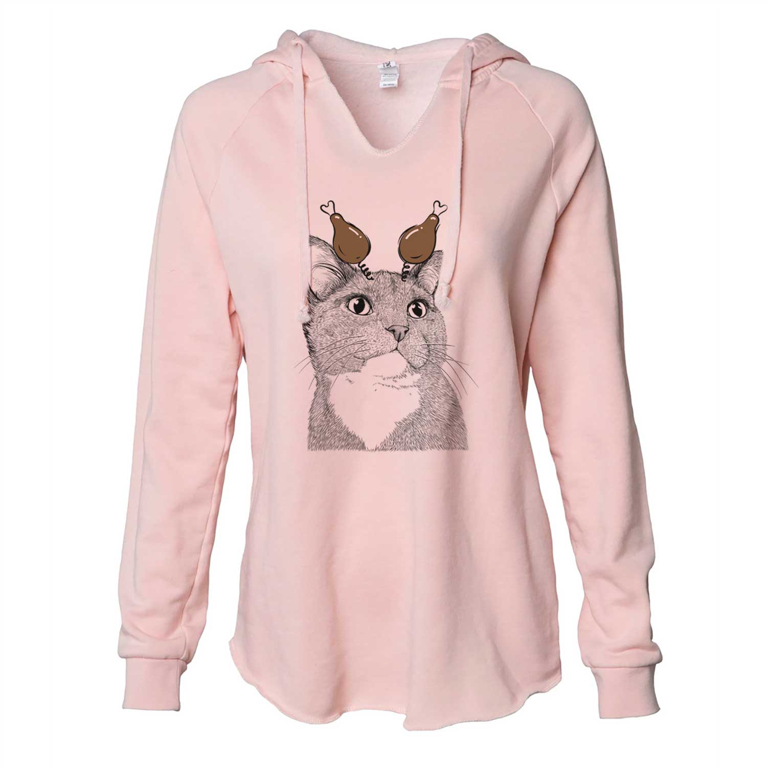 Thanksgiving Gizmo the Grey Cat - Cali Wave Hooded Sweatshirt