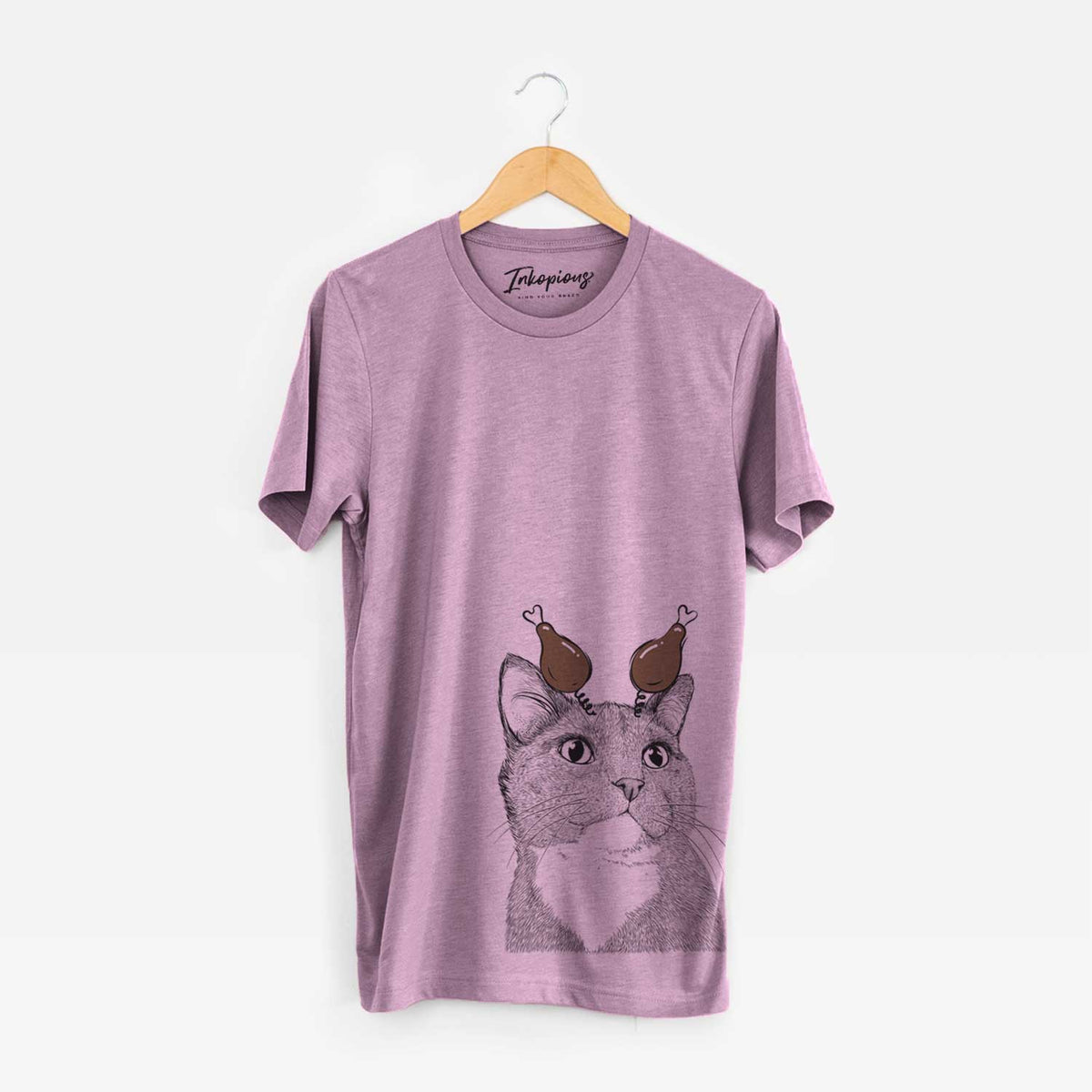 Thanksgiving Gizmo the Grey Cat - Unisex Crewneck