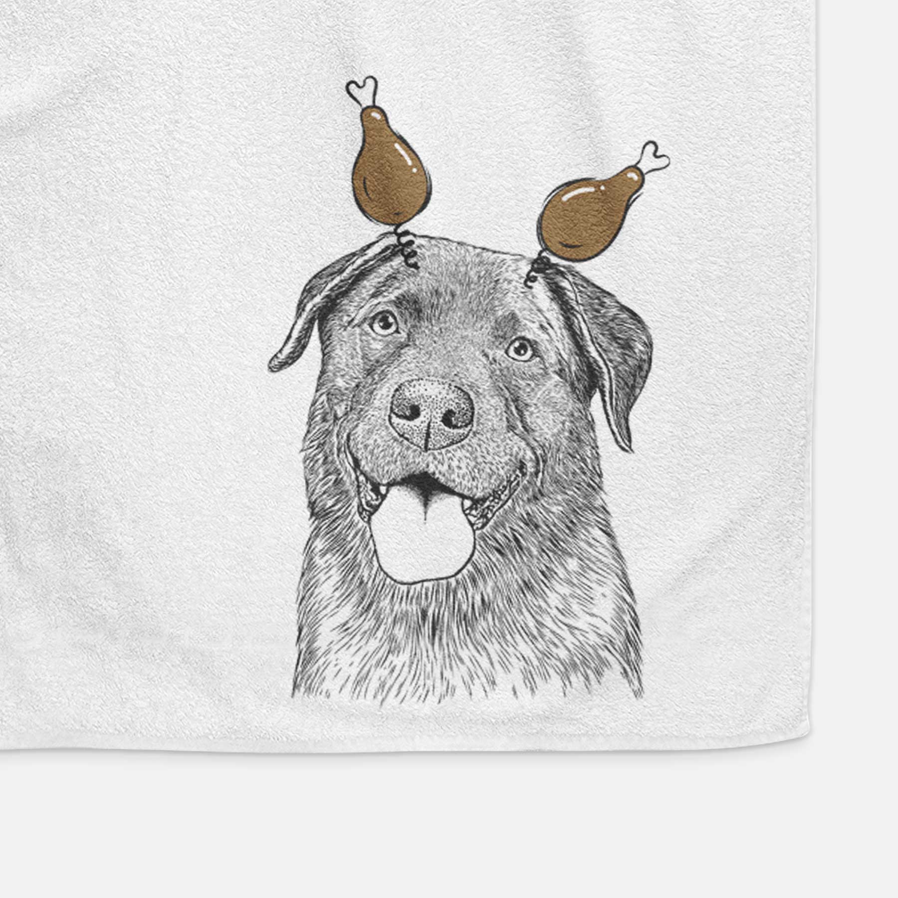 Gonzo the Chocolate Lab Decorative Hand Towel