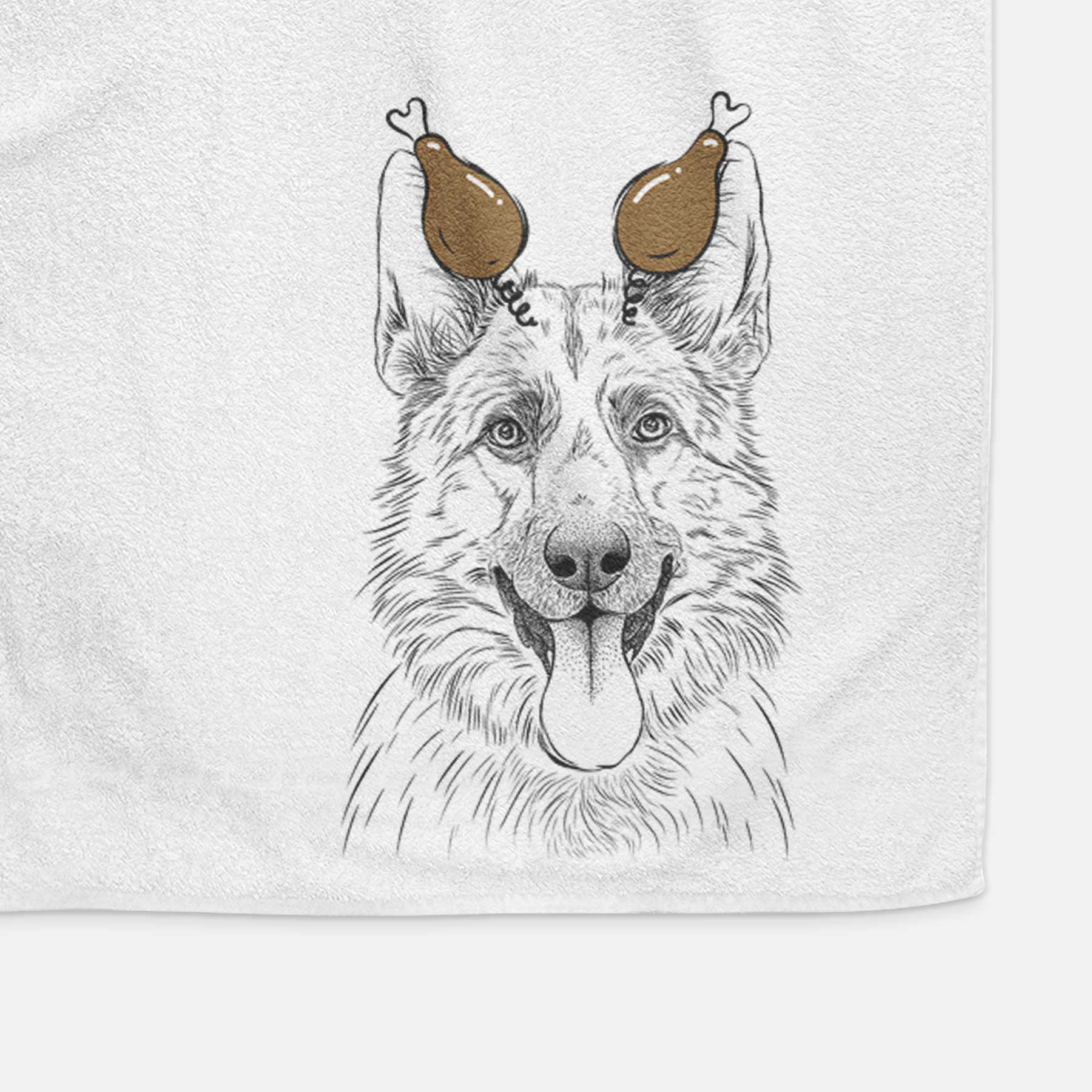 Grace the German Shepherd Decorative Hand Towel