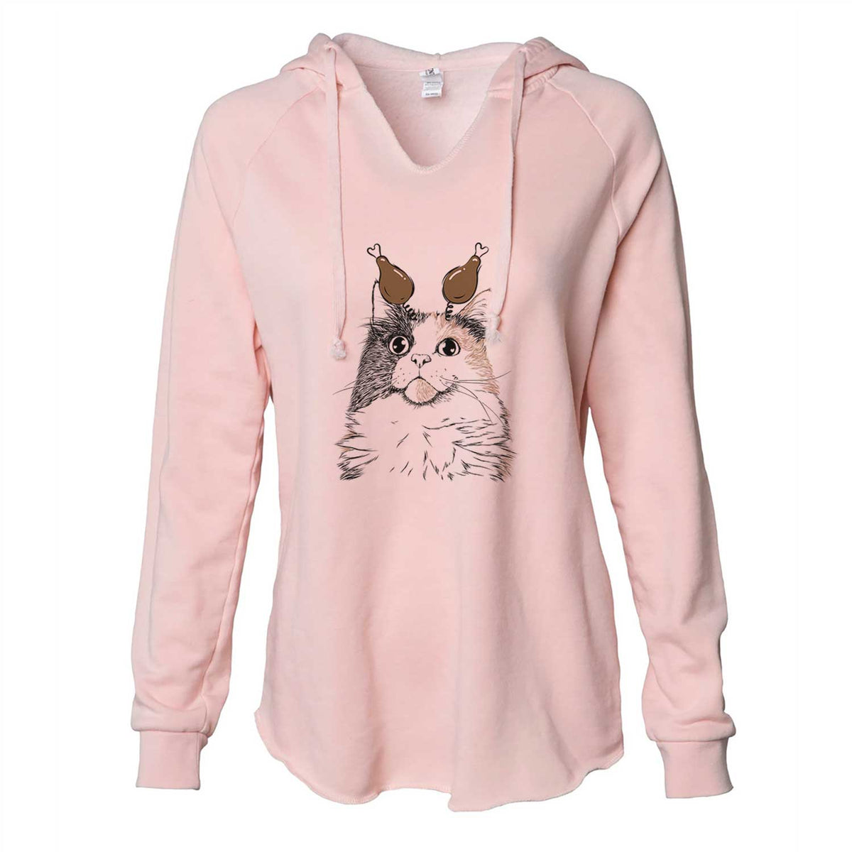Thanksgiving Greta the Calico Cat - Cali Wave Hooded Sweatshirt