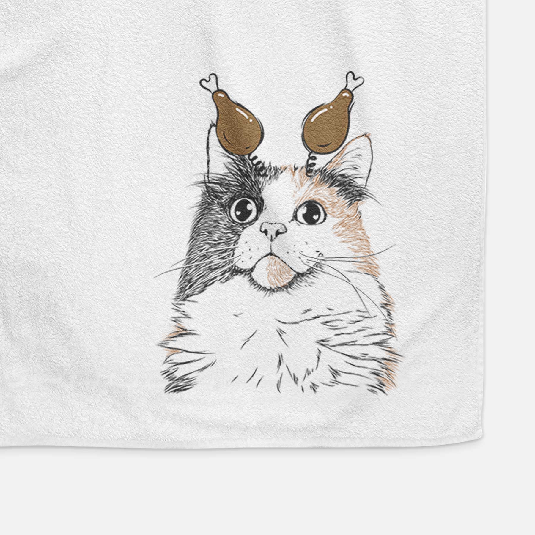 Greta the Calico Cat Decorative Hand Towel