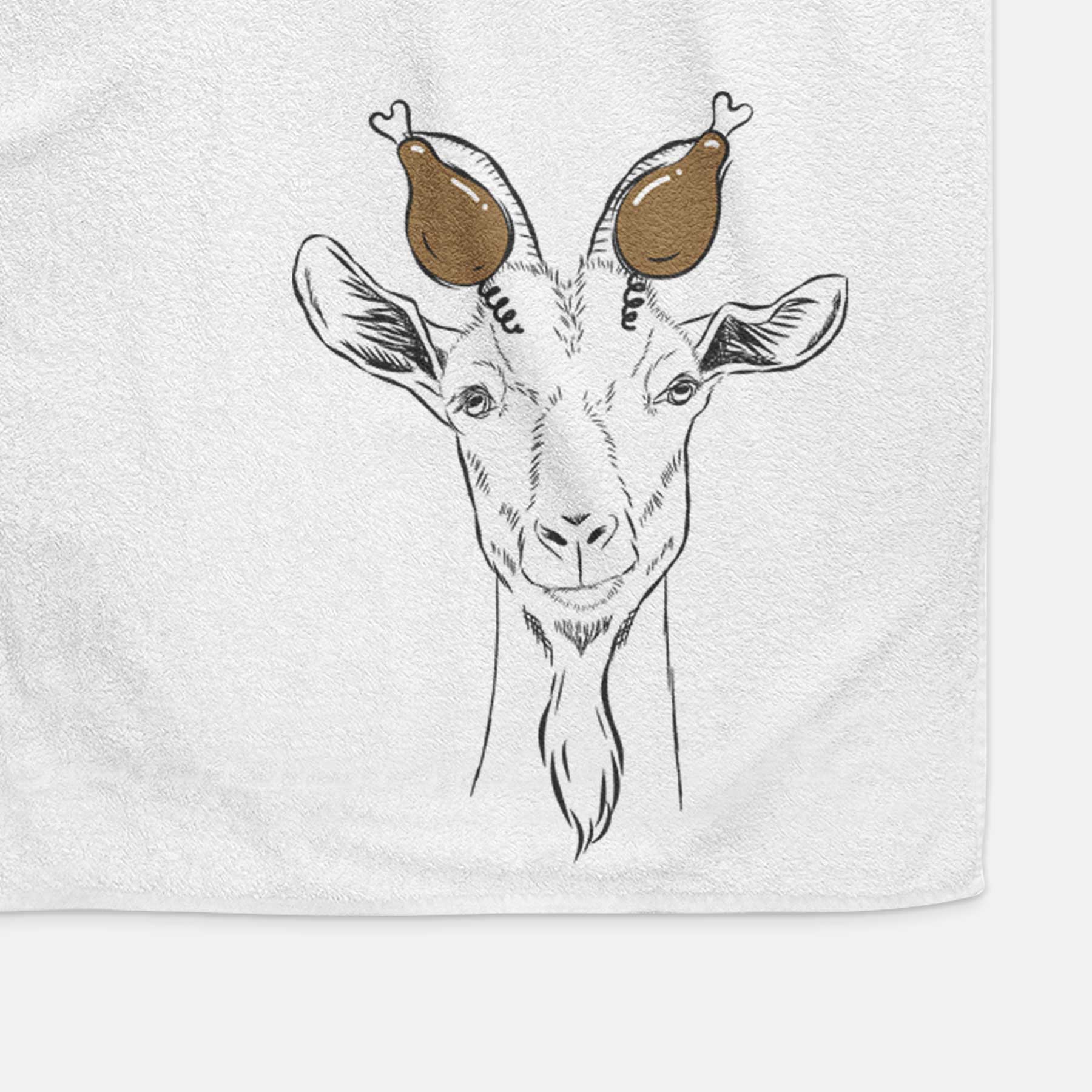 Gunnar the Goat Decorative Hand Towel