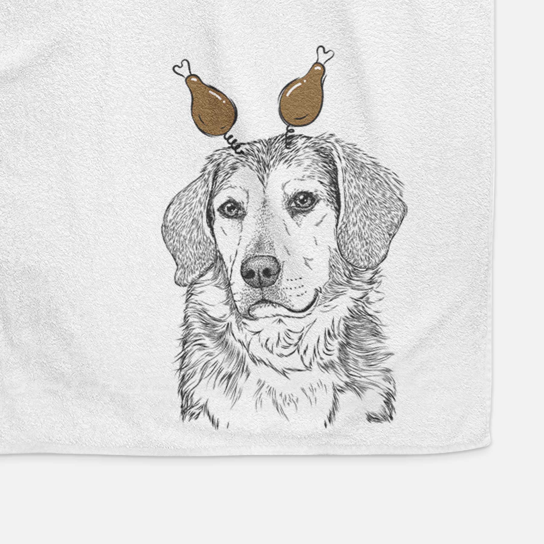 Gunner the Beagle Mix Decorative Hand Towel