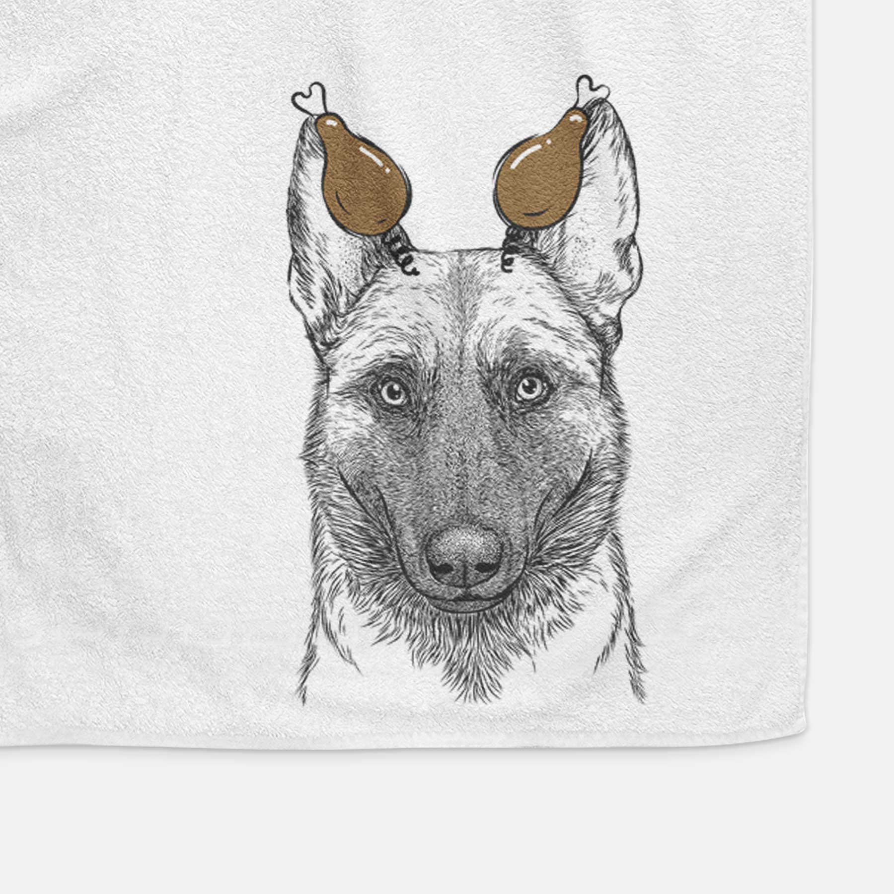 Gunther the Belgian Malinois Decorative Hand Towel