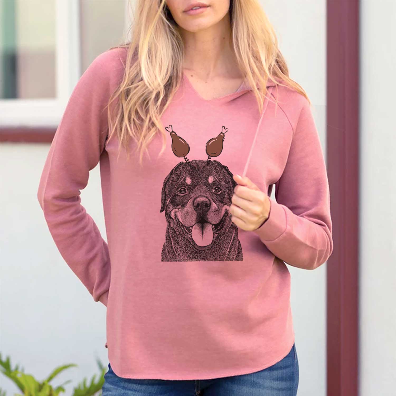 Thanksgiving Hagan the Rottweiler - Cali Wave Hooded Sweatshirt