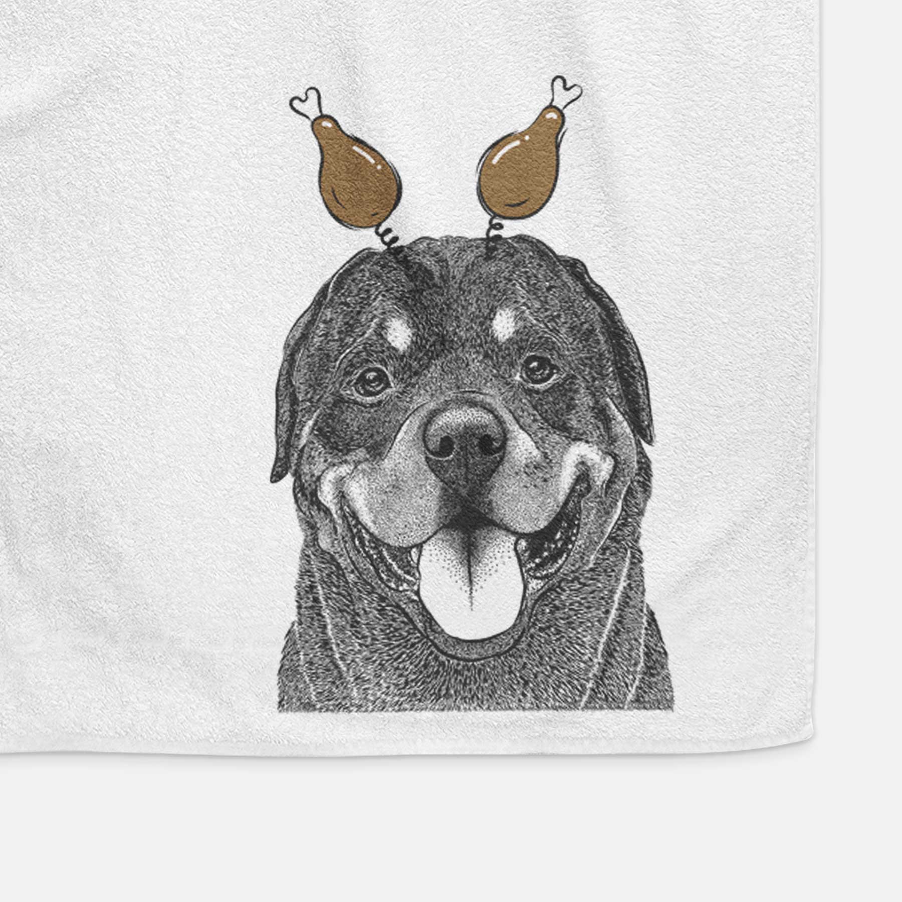 Hagan the Rottweiler Decorative Hand Towel