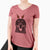 Thanksgiving Hagan the Rottweiler - Women's V-neck Shirt