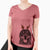 Thanksgiving Hagan the Rottweiler - Women's V-neck Shirt