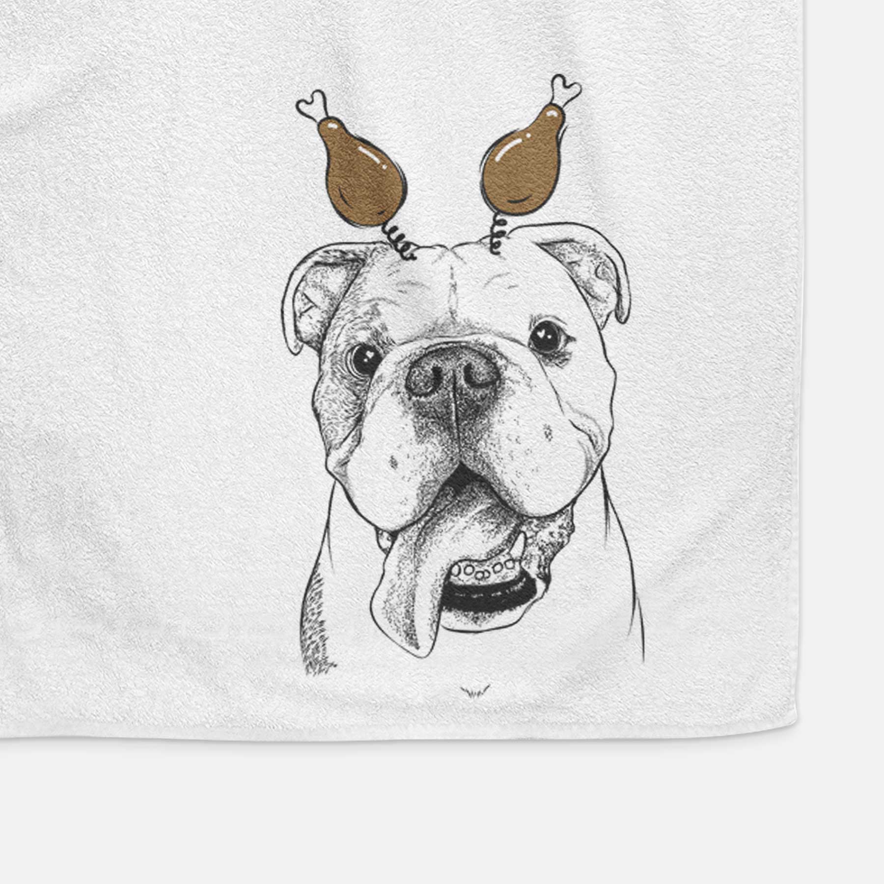 Hank the English Bulldog Decorative Hand Towel