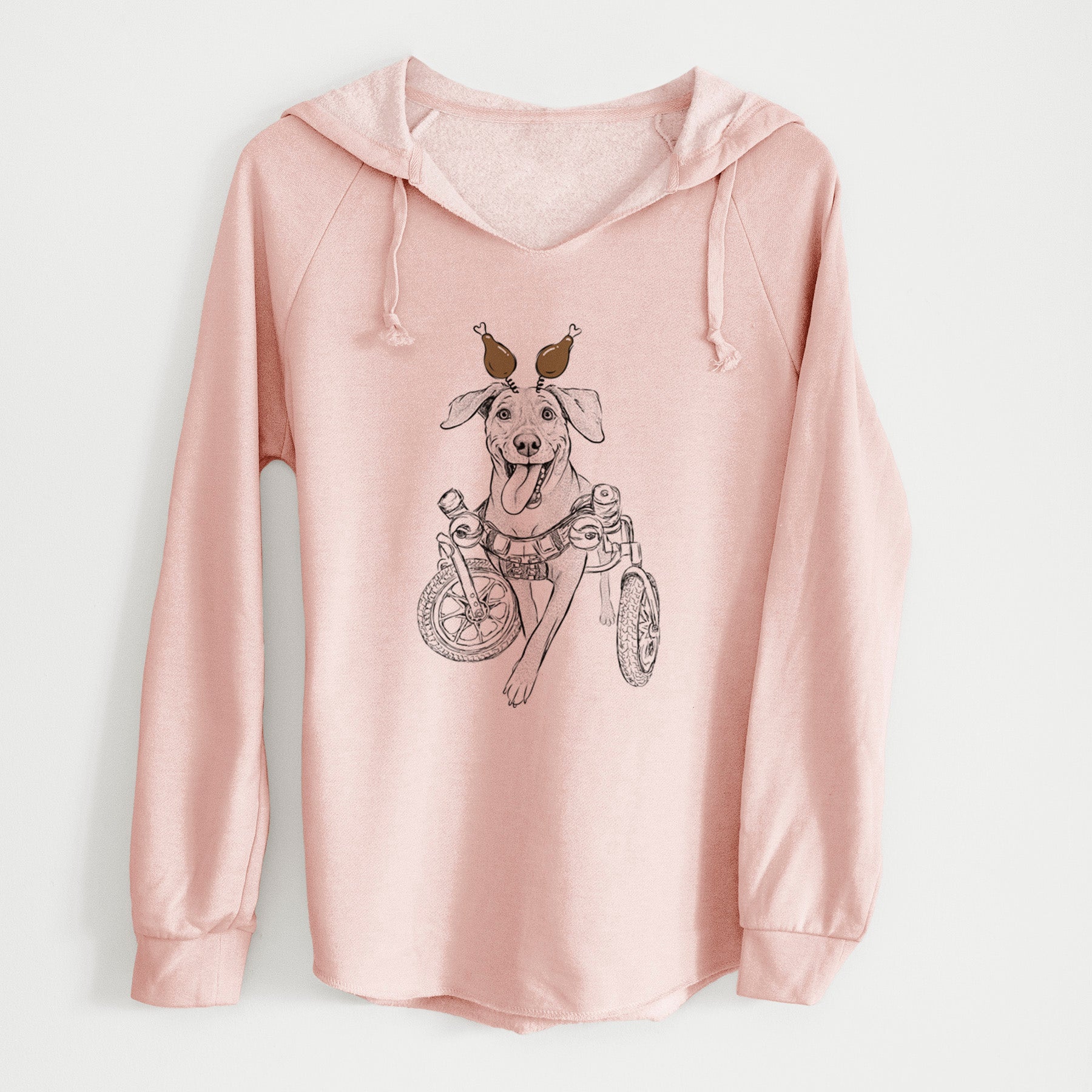 Thanksgiving Hannah the Pitbull Mix - Cali Wave Hooded Sweatshirt