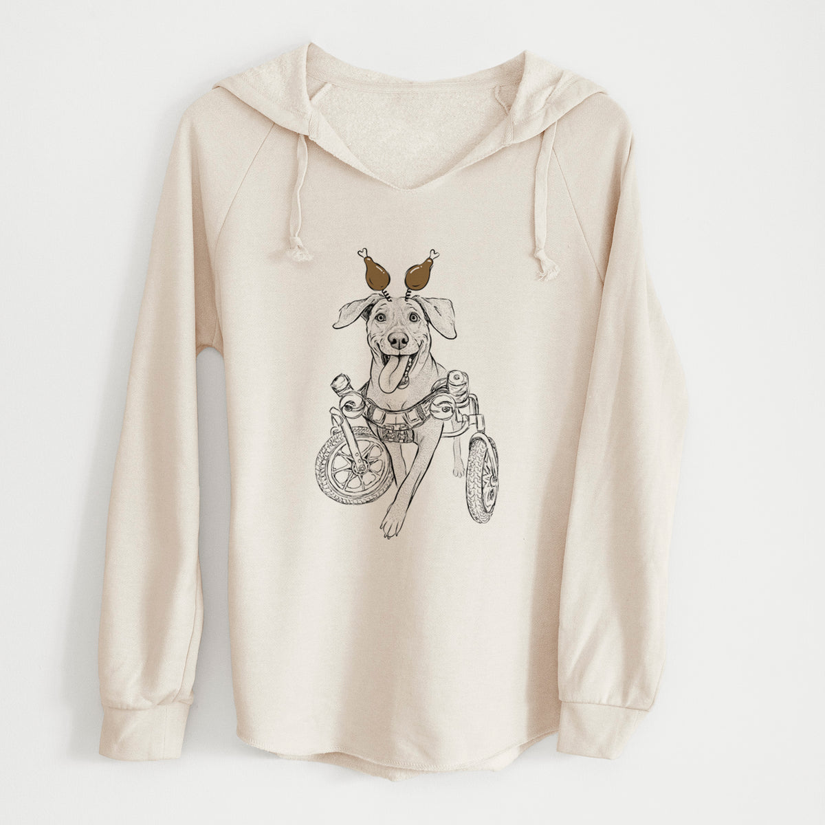 Thanksgiving Hannah the Pitbull Mix - Cali Wave Hooded Sweatshirt