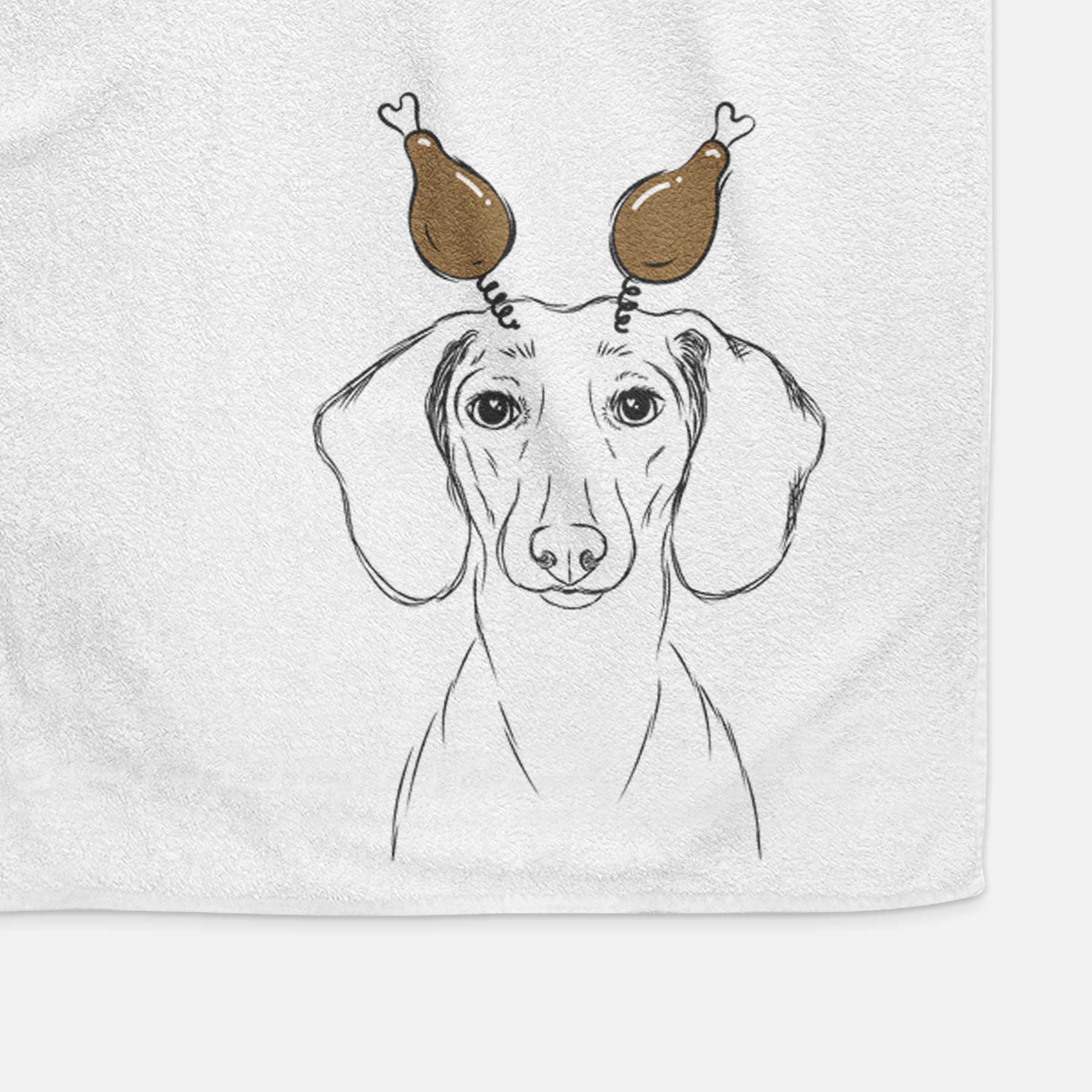 Hans the Dachshund Decorative Hand Towel