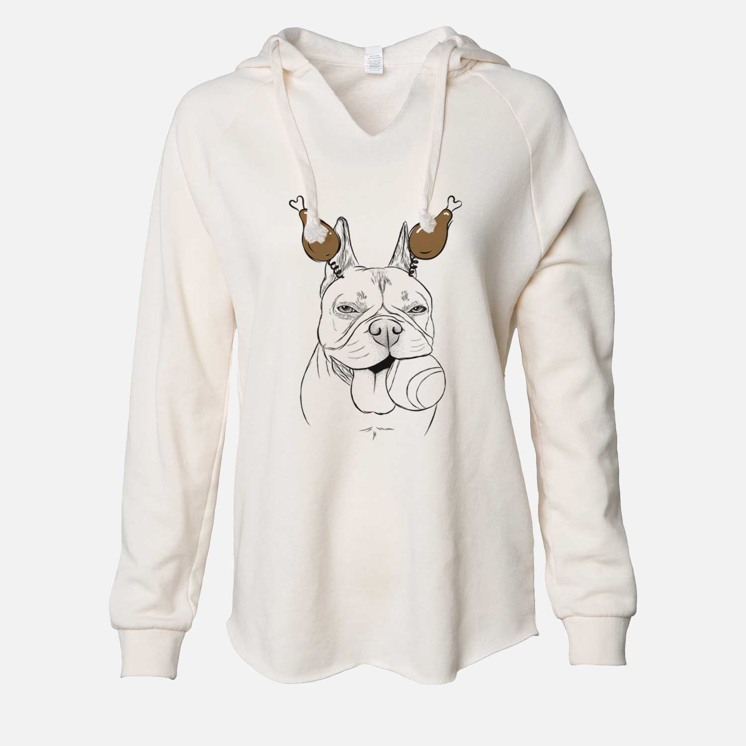Thanksgiving Happy Franco the French Bulldog - Cali Wave Hooded Sweatshirt