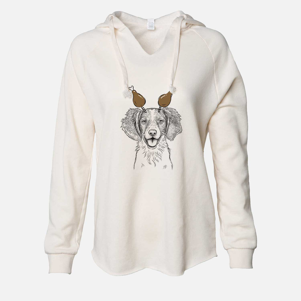 Thanksgiving Happy Holly the Brittany Spaniel - Cali Wave Hooded Sweatshirt