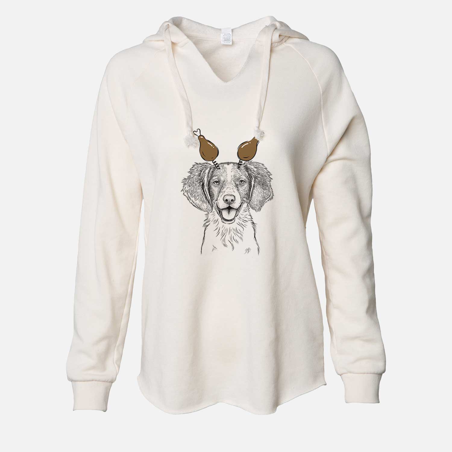 Thanksgiving Happy Holly the Brittany Spaniel - Cali Wave Hooded Sweatshirt