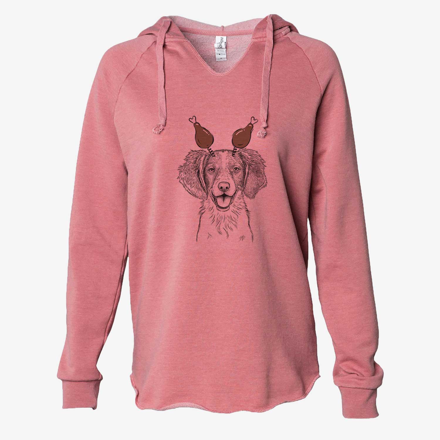 Thanksgiving Happy Holly the Brittany Spaniel - Cali Wave Hooded Sweatshirt