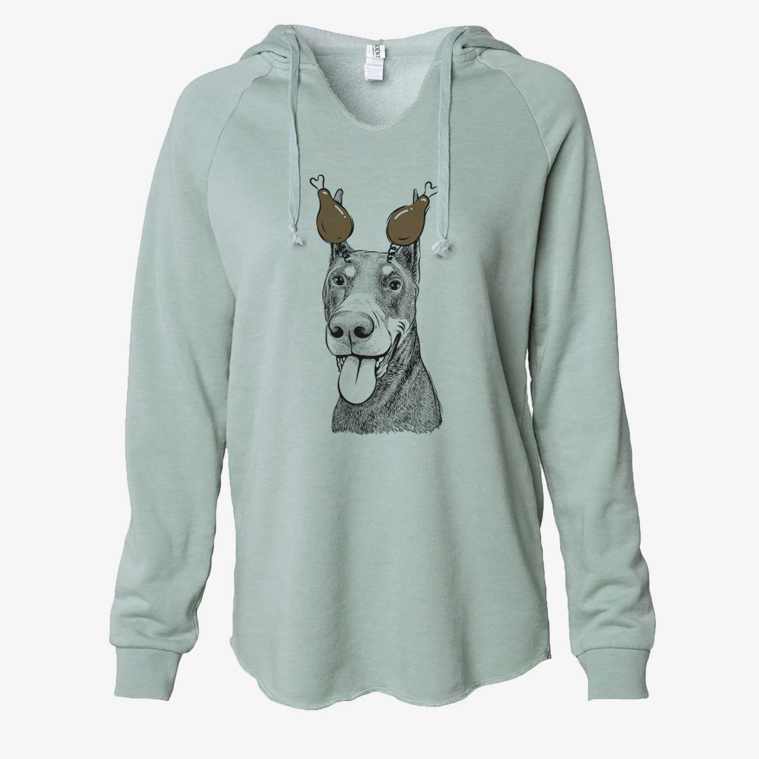 Thanksgiving Happy Sunny the Doberman Pinscher - Cali Wave Hooded Sweatshirt