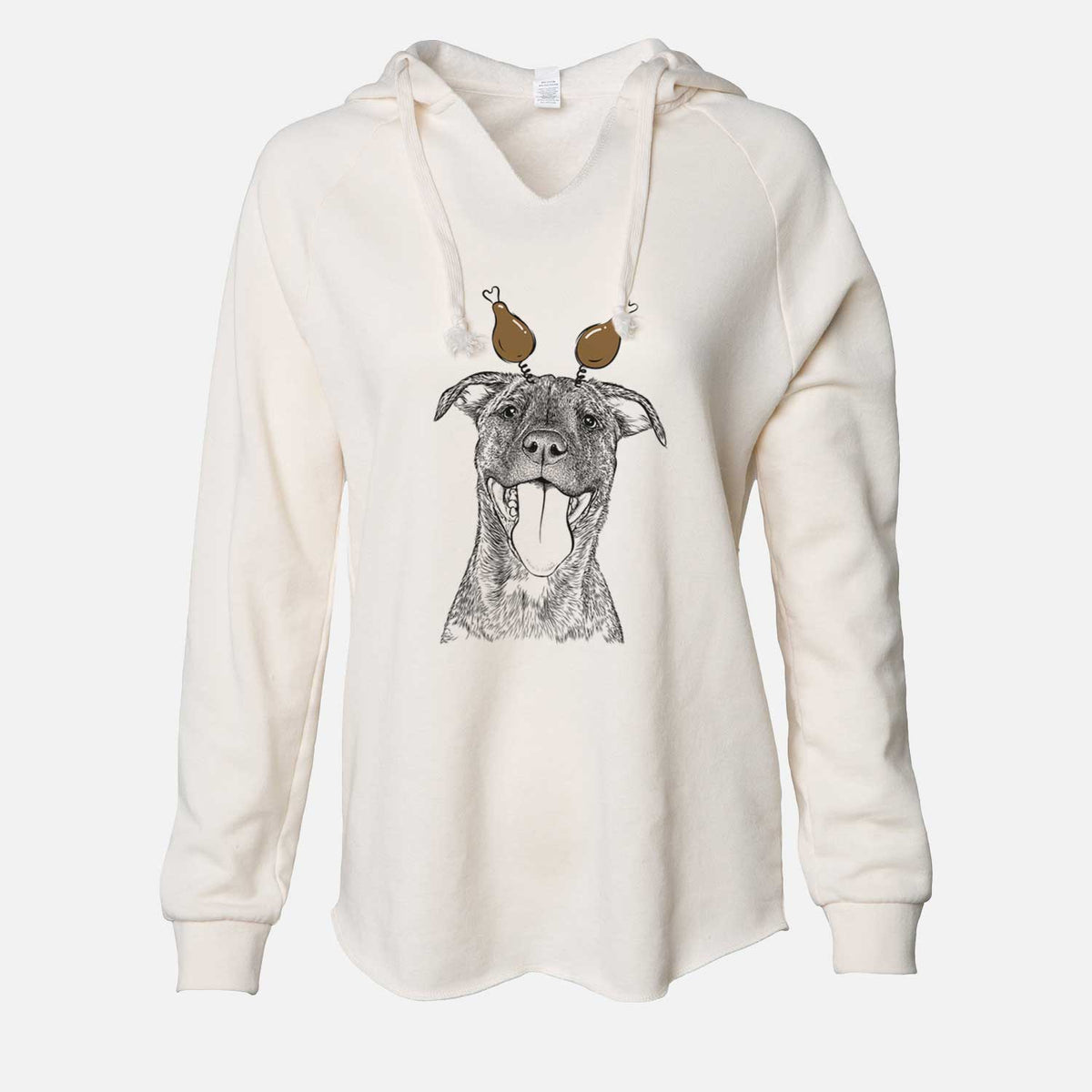 Thanksgiving Harley the Pitbull Mix - Cali Wave Hooded Sweatshirt