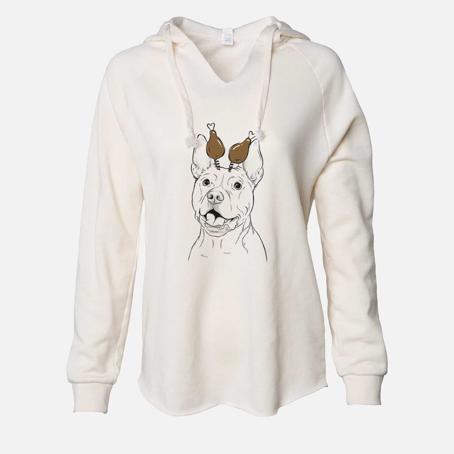 Thanksgiving Harley the Pitbull - Cali Wave Hooded Sweatshirt