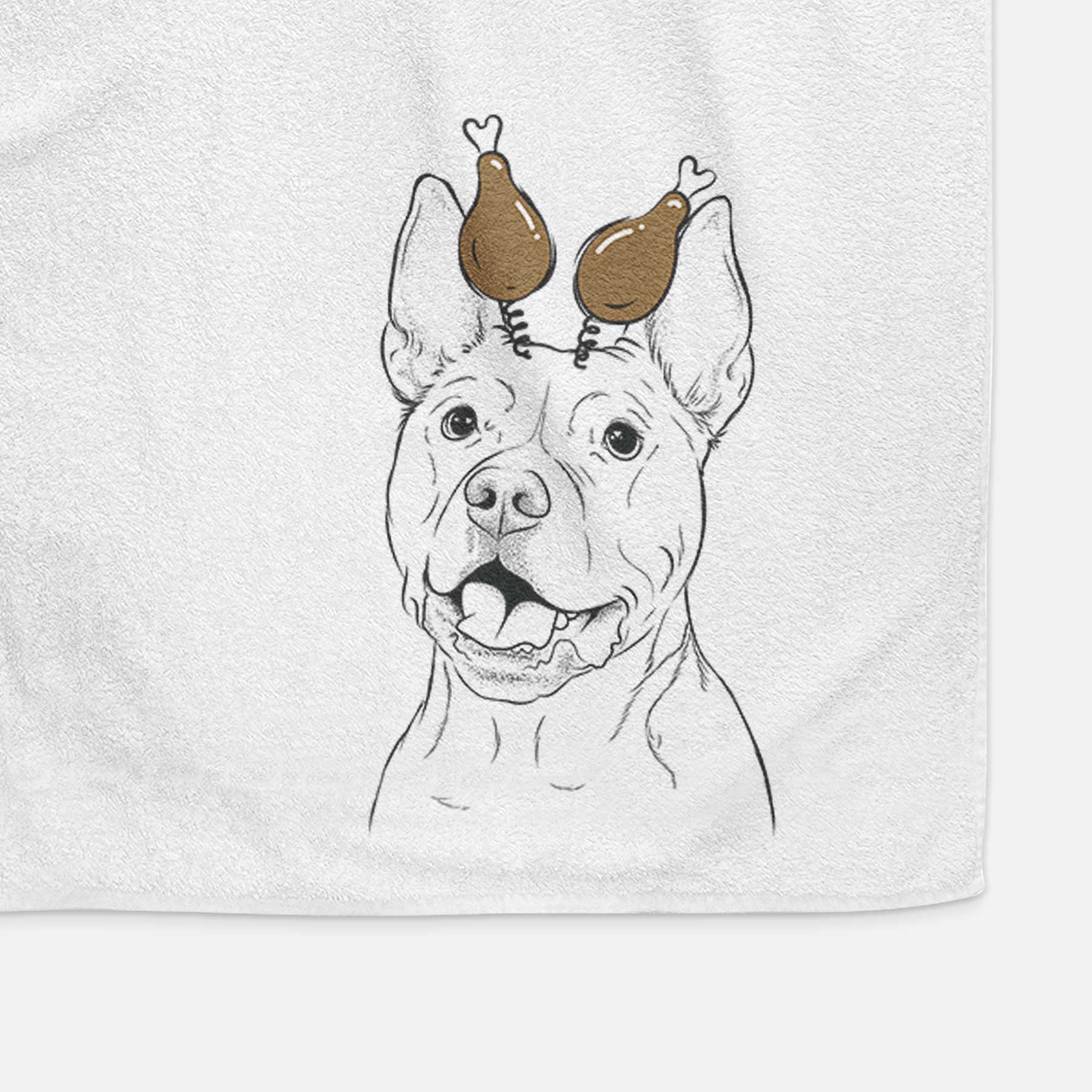 Harley the Pitbull Decorative Hand Towel