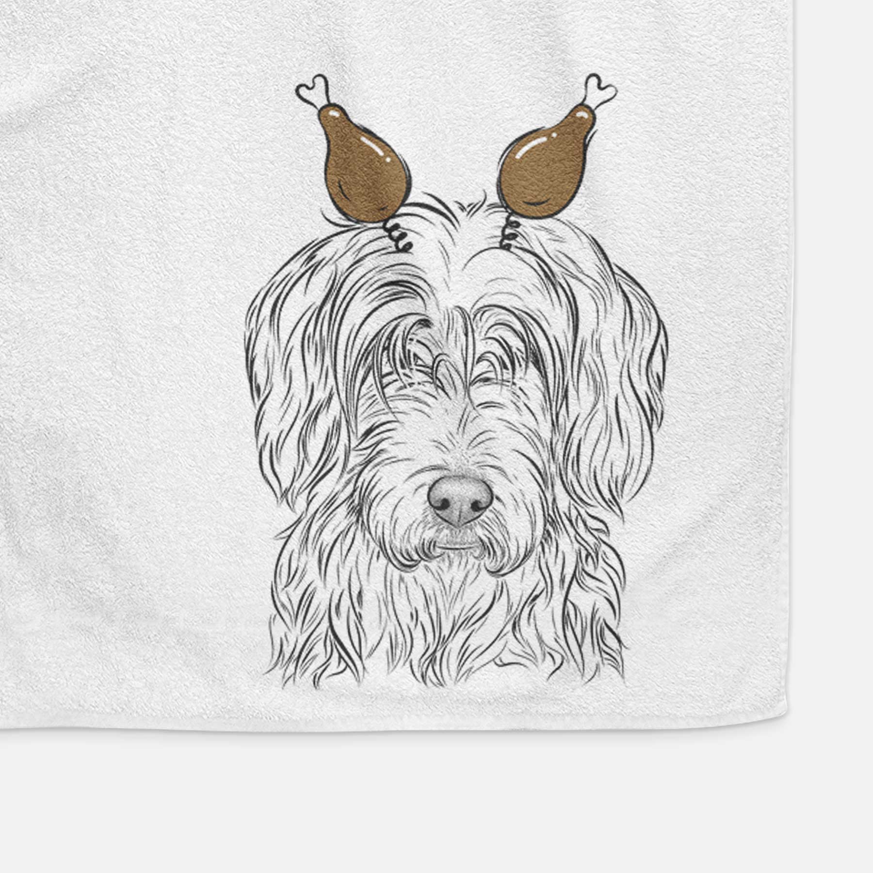 Harry the Mixed Breed Decorative Hand Towel