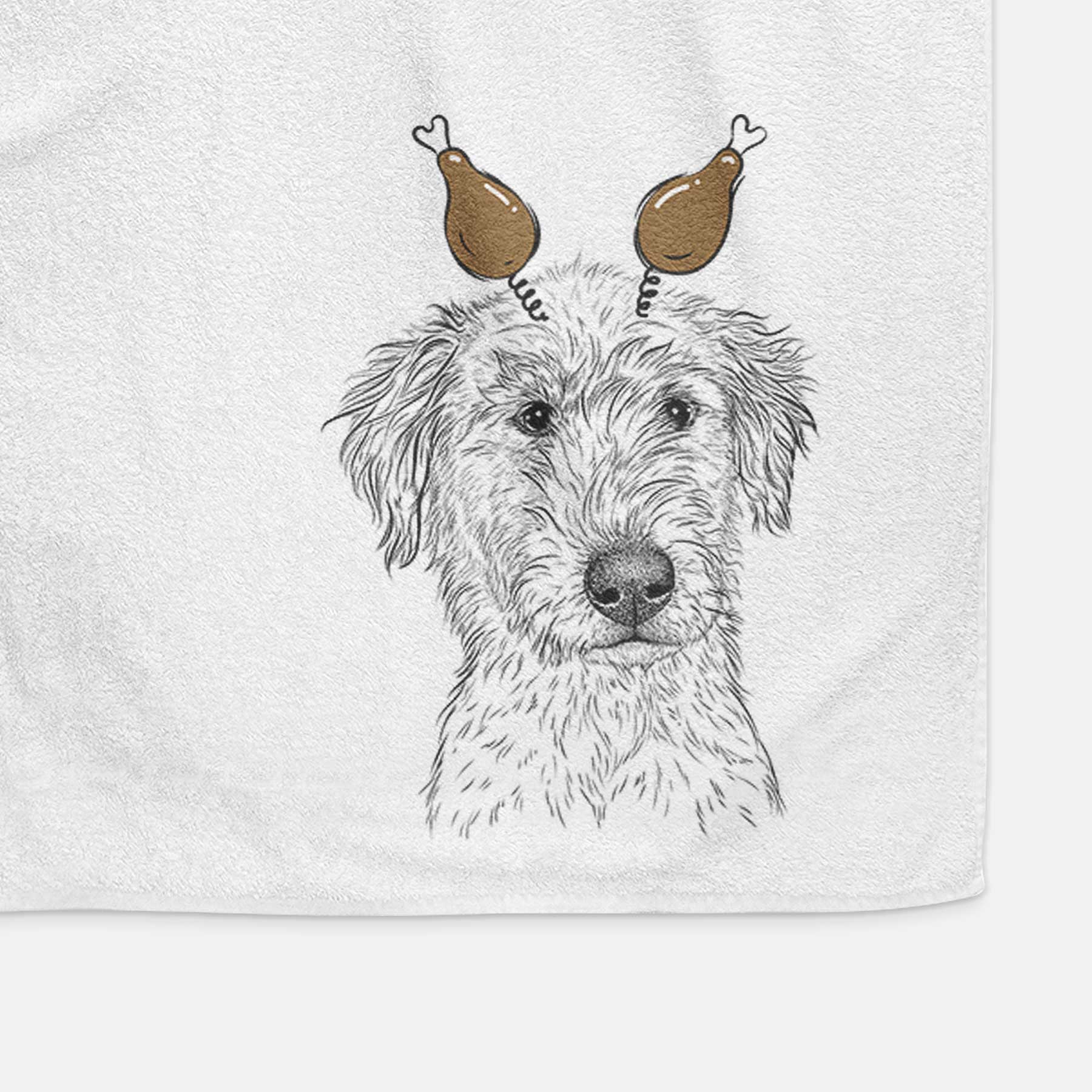 Harry the Mixed Breed Puppy Decorative Hand Towel