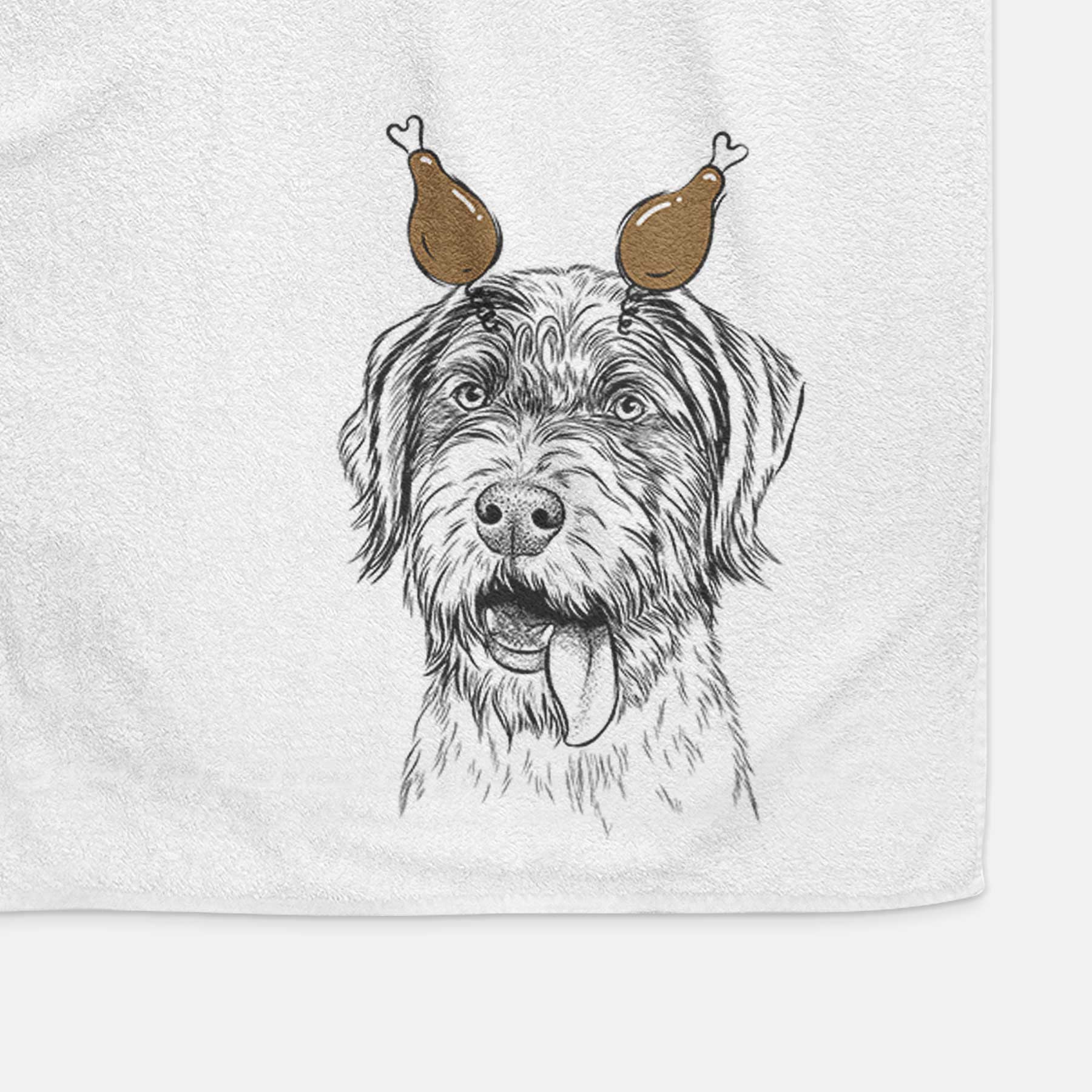 Hazel the German Wirehaired Pointer Mix Decorative Hand Towel