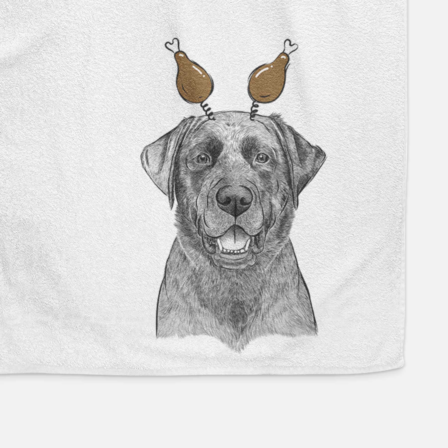 Heath the Black Lab Decorative Hand Towel