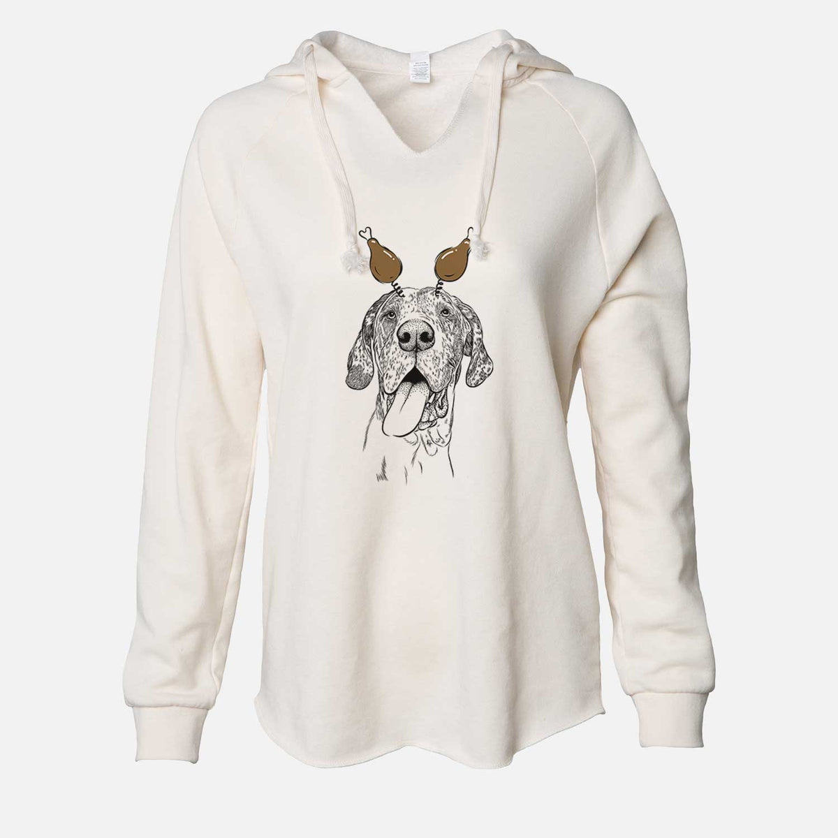 Thanksgiving Hennessey the Great Dane - Cali Wave Hooded Sweatshirt