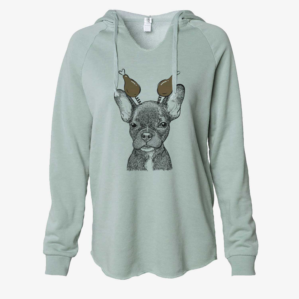 Thanksgiving Henry the French Bulldog - Cali Wave Hooded Sweatshirt