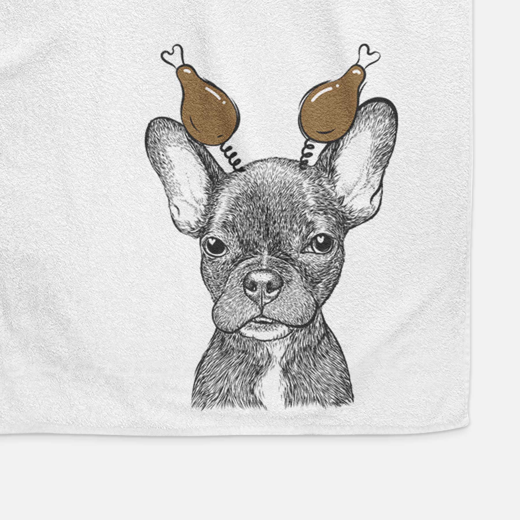 Henry the French Bulldog Decorative Hand Towel