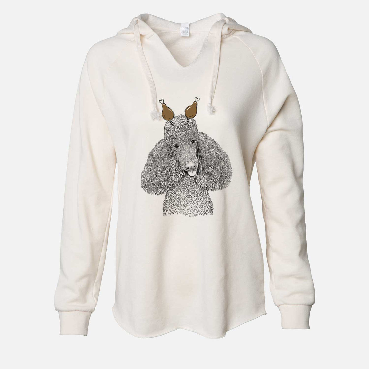 Thanksgiving Henry the Standard Poodle - Cali Wave Hooded Sweatshirt