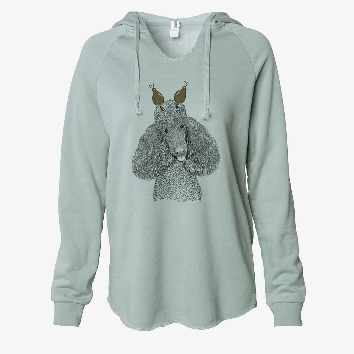 Thanksgiving Henry the Standard Poodle - Cali Wave Hooded Sweatshirt