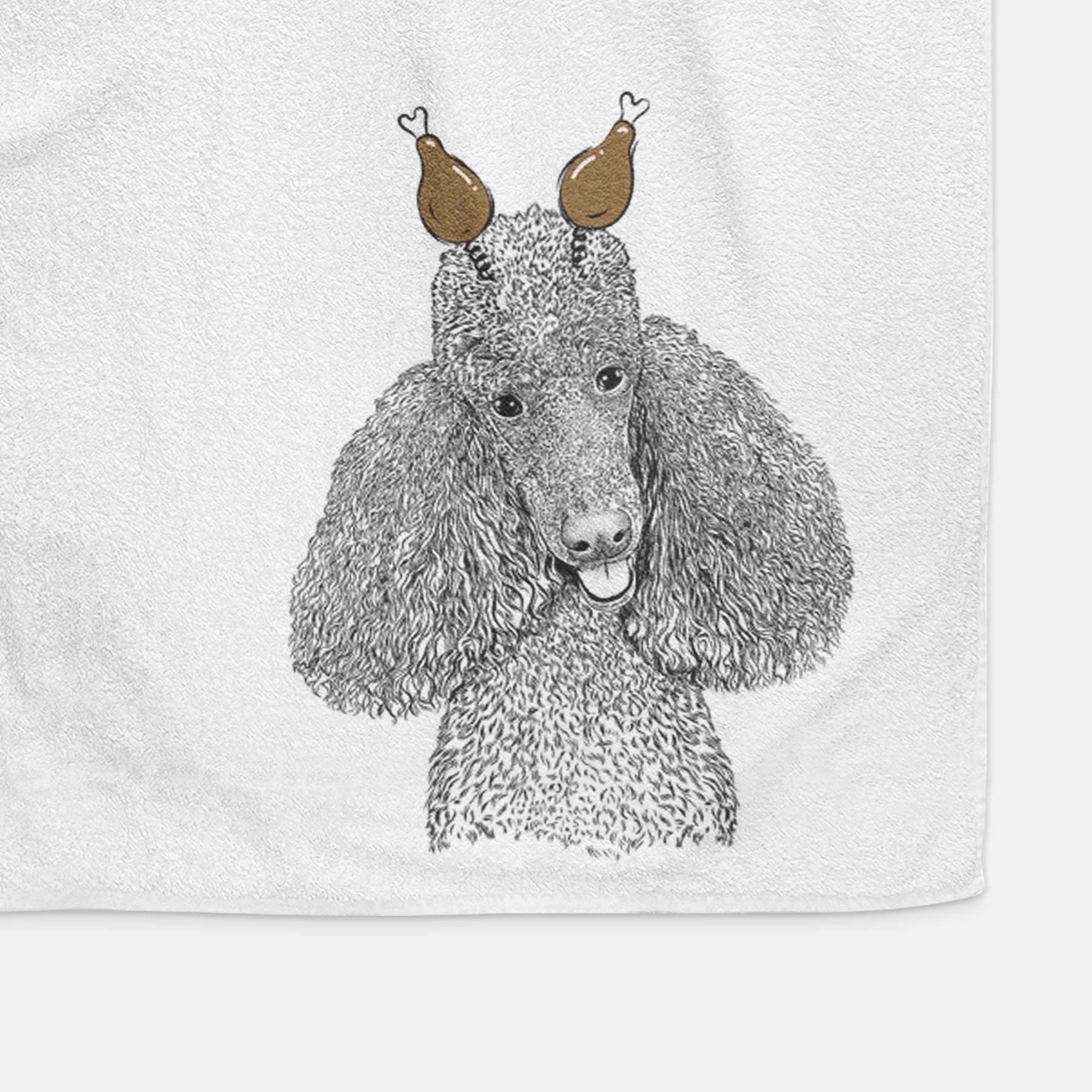 Henry the Standard Poodle Decorative Hand Towel