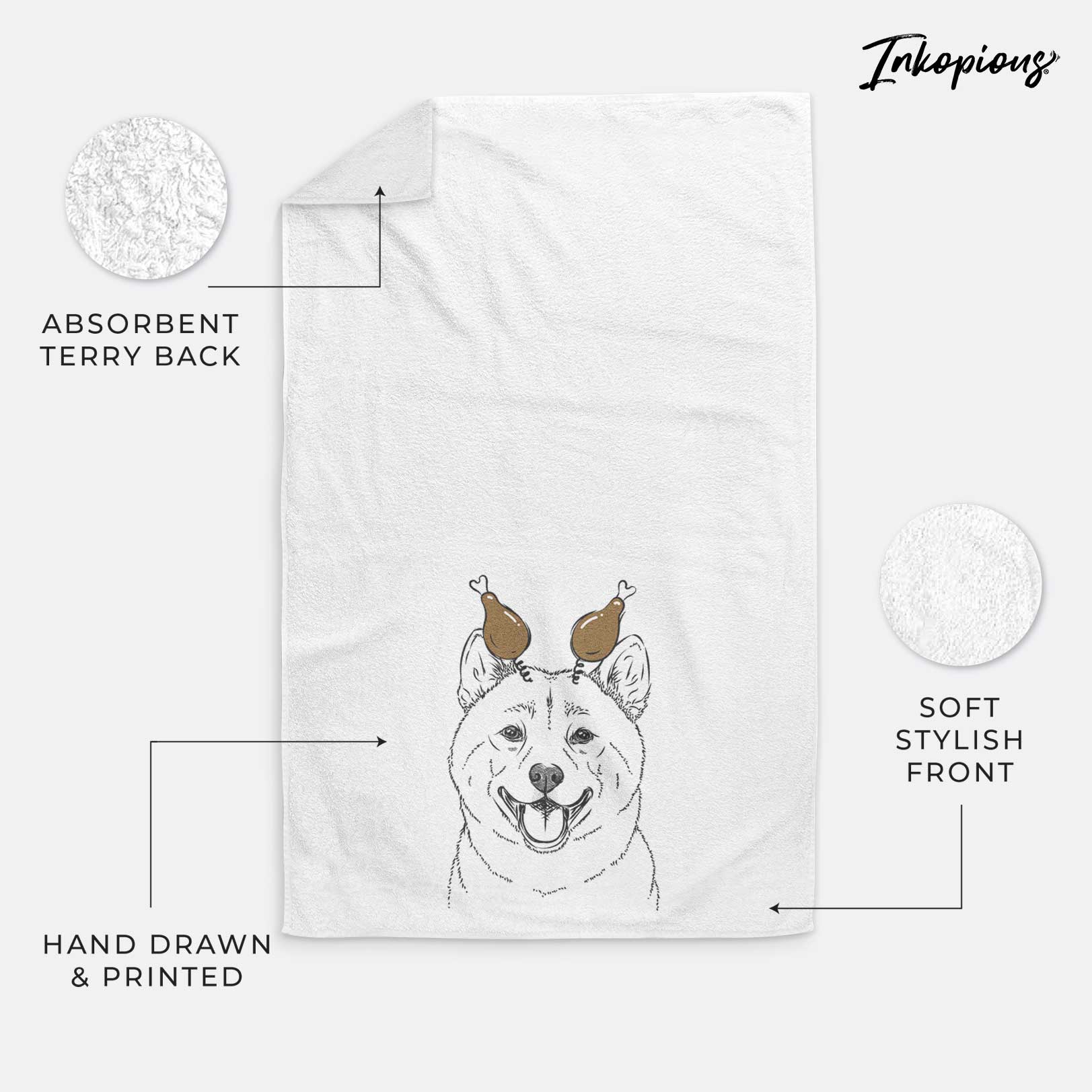 Hiro the Shiba Inu Decorative Hand Towel