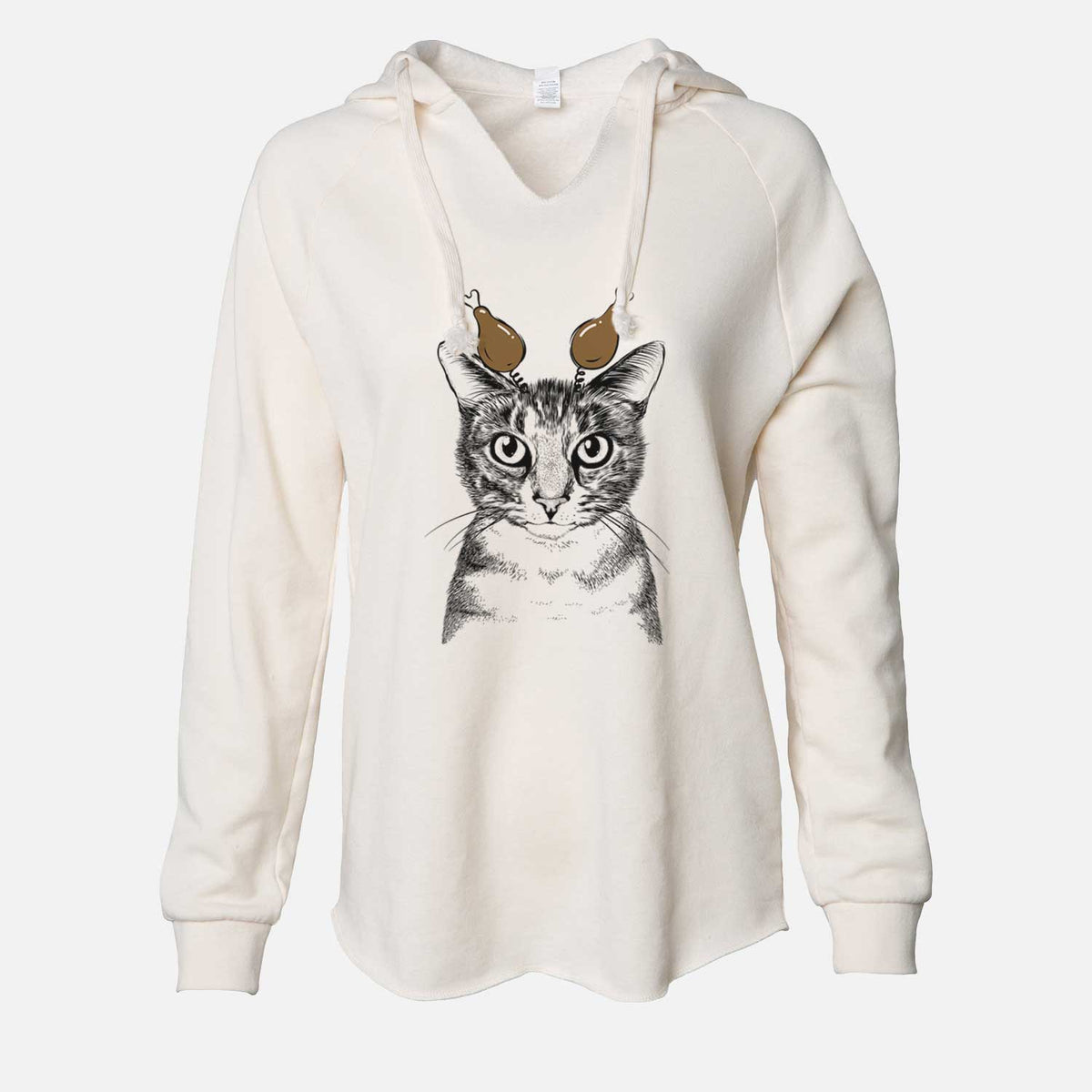 Thanksgiving Hobbes the Tabby Cat - Cali Wave Hooded Sweatshirt