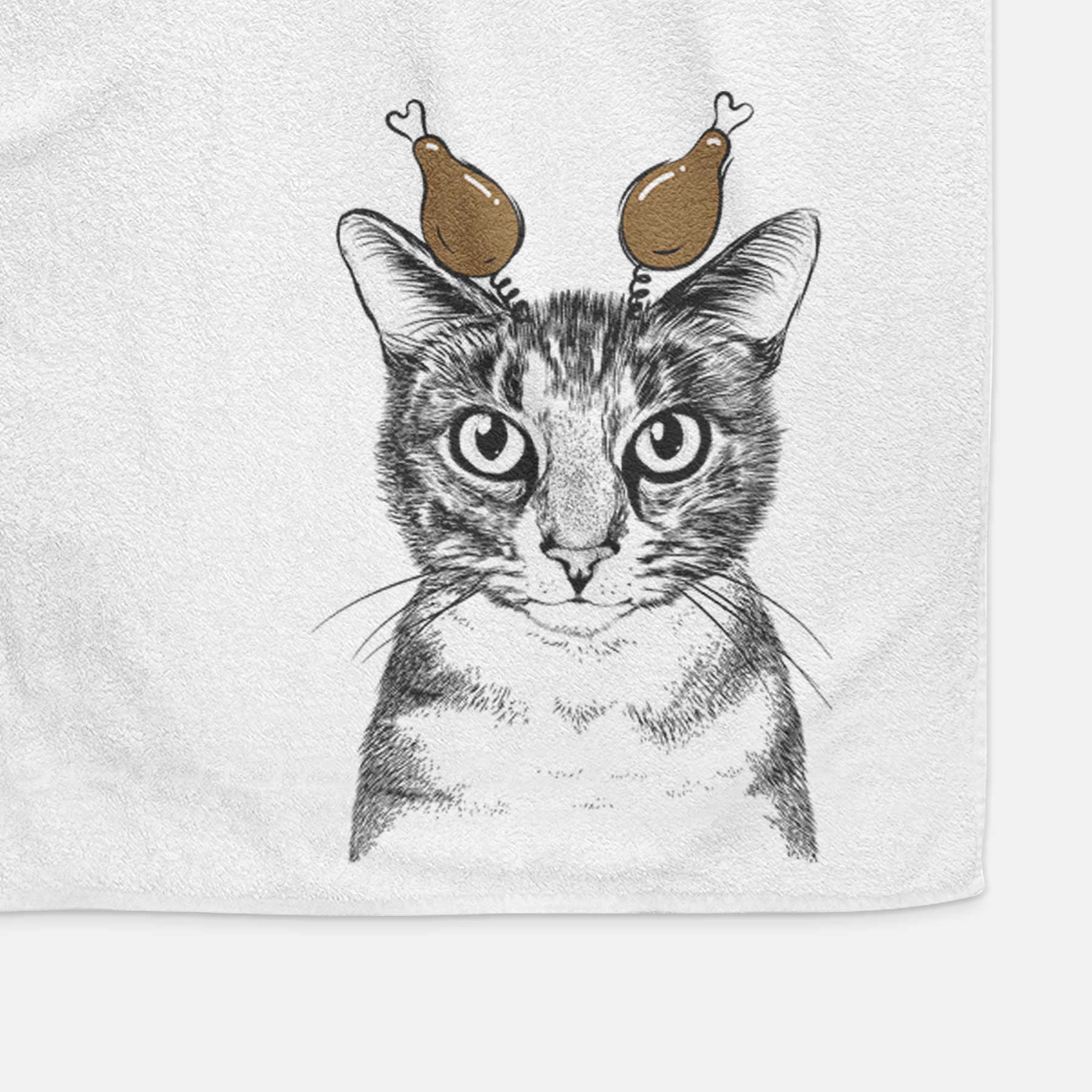 Hobbes the Tabby Cat Decorative Hand Towel